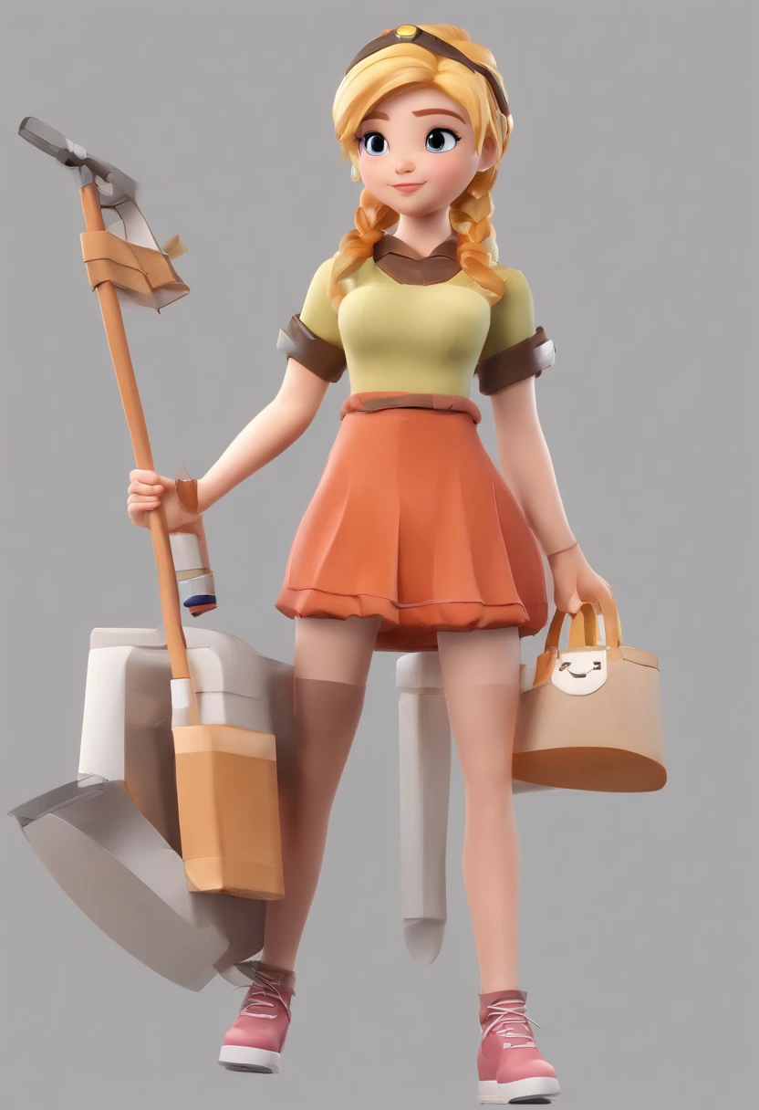 best quality, master part, fotorrealista, extremamente detalhado CG unidade 8k papel de parede, Chibi,1girl, Elsa,sozinho, cheio_corpo, sorrir, Olhando_em_visualizador, ao ar livre,