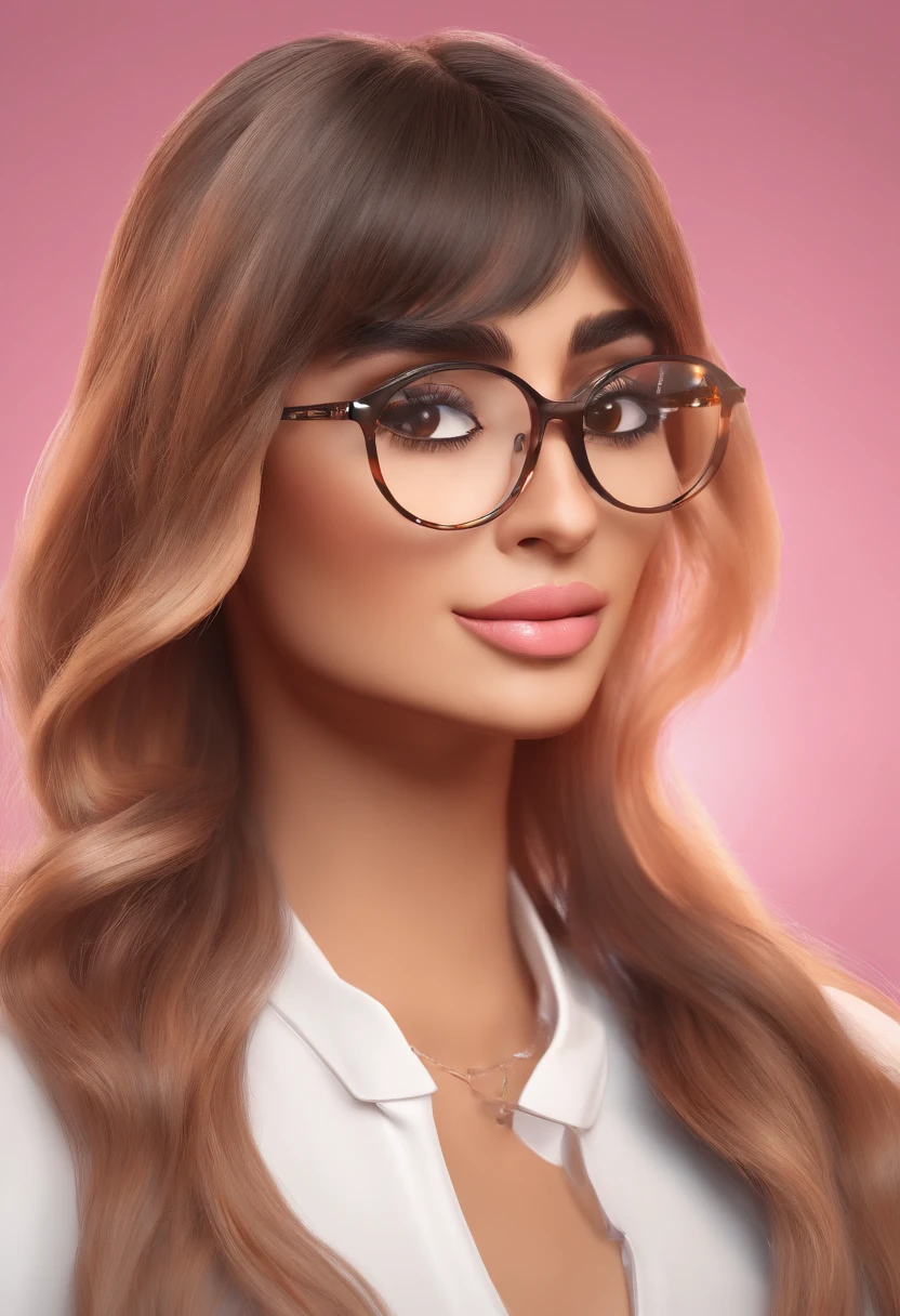 Monalila frame with mia Khalifa glasses