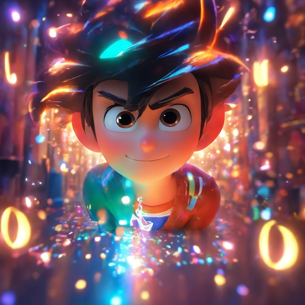(Estilo Pixar),Modelo de quarto pequeno aconchegante, Modelo de personagem em miniatura, fonte de luz da direita para a esquerda, Rum lighting, fonte de luz da direita para a esquerda, (ISO distance vision), (de cima para baixo), Realistic proportions, Post-processing, ((perspectiva ortogonal)), Super Detalhe, Realistic, super realistic, photoreal render, Cor irridescent, Glitters