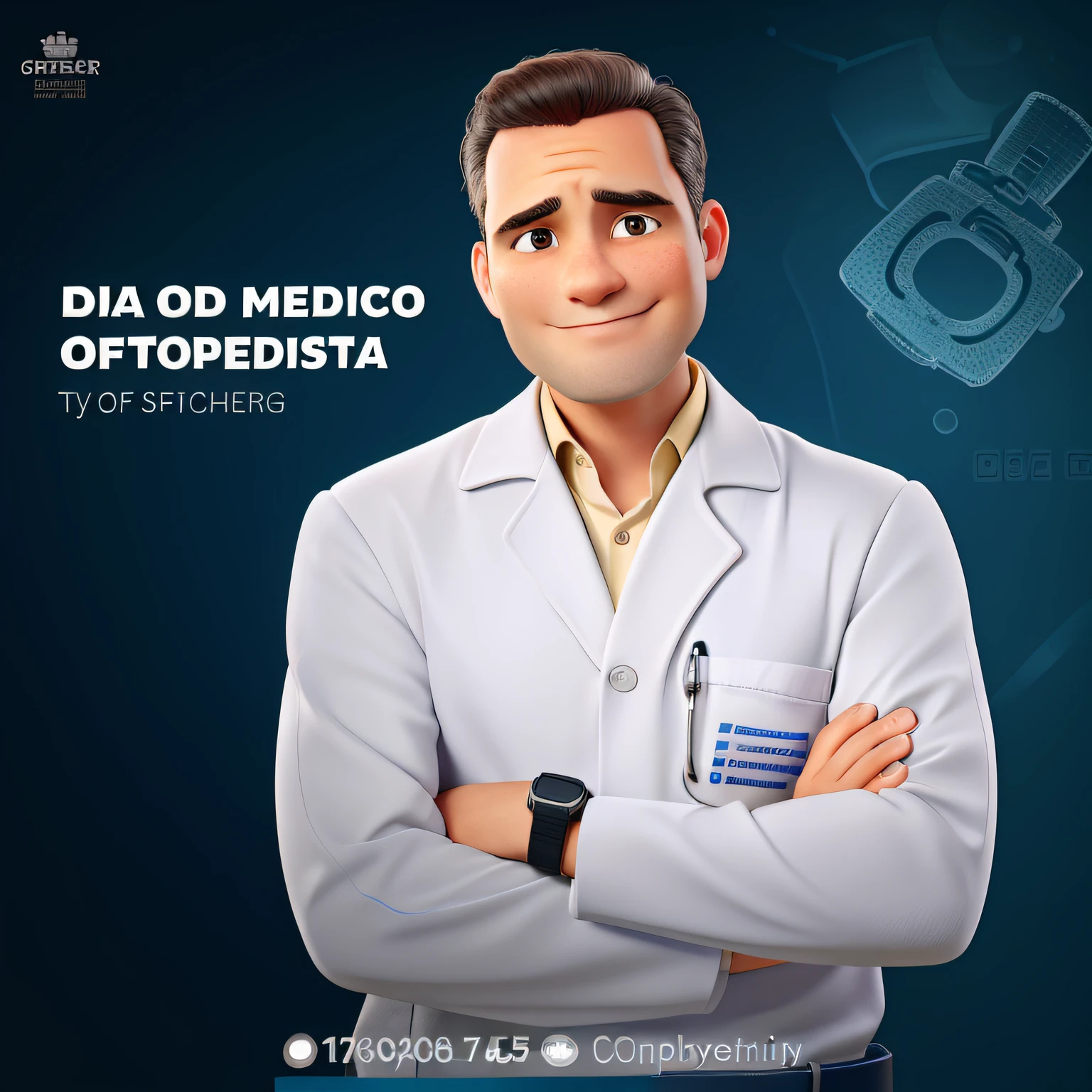 An orthopedic doctor in his officer