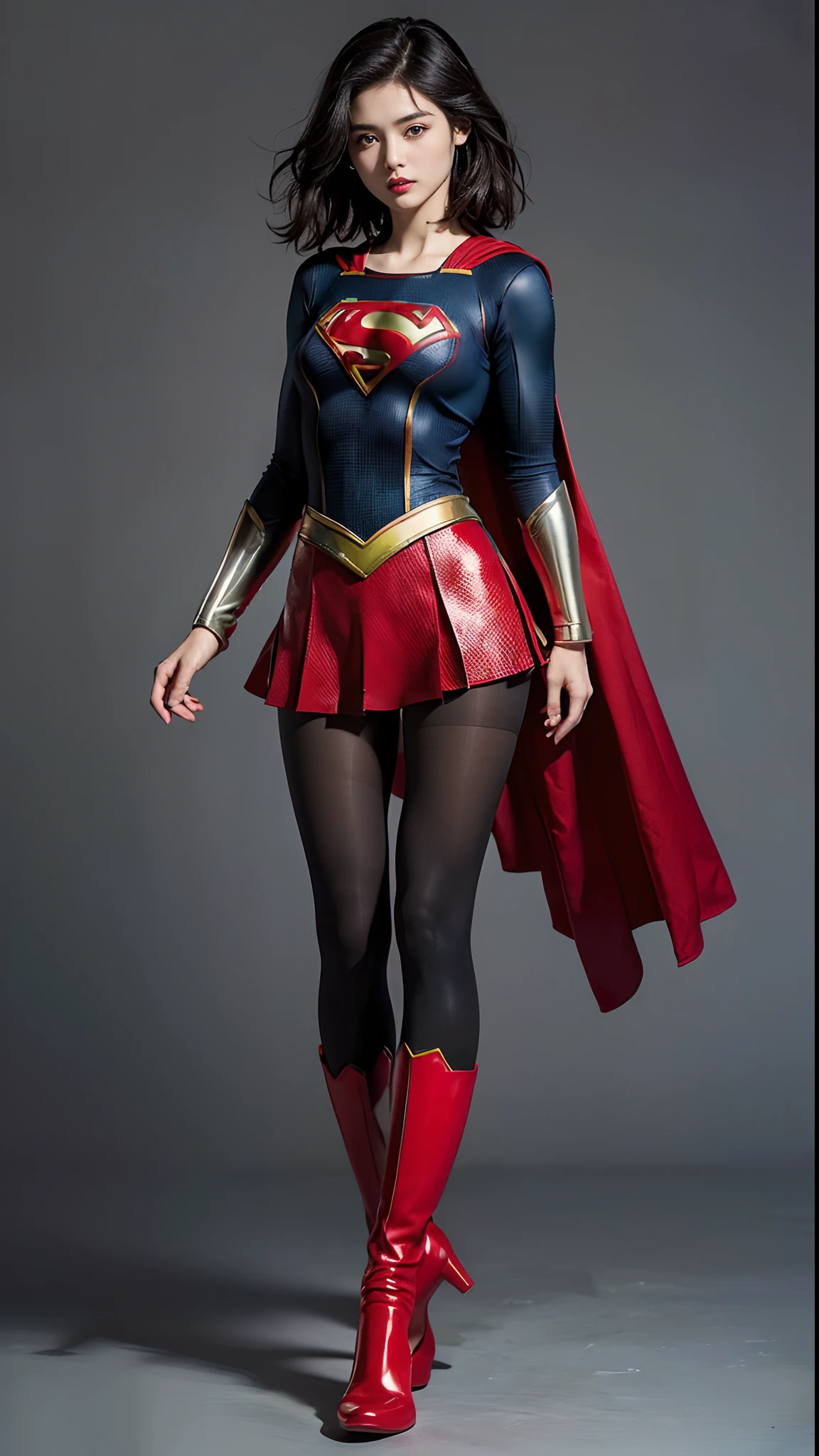 Painful look、Suffering、Weakness、Passing away、Beautiful girl fighting、japanes、Cute Beautiful Girl、(((Wear black tights on your beautiful legs.)))、(((beauty legs)))、(((Open thighs)))、((((Make the most of the original image)))、(((Supergirl Costume)))、(((Beautiful hair in a short cut)))、(((Injured)))、(((Be sure to wear black tights on your feet)))、(((You need to wear red boots)))、((Top image quality、8K))、((top-quality、8K、masterpiece:1.3))、(((Keep your background simple)))、Crisp focus:1.2、Beautiful woman with perfect body shape:1.4、Slender Abs:1.2、a wet body:1.5、Highly detailed facial and skin texture、8K、Keep your background simple