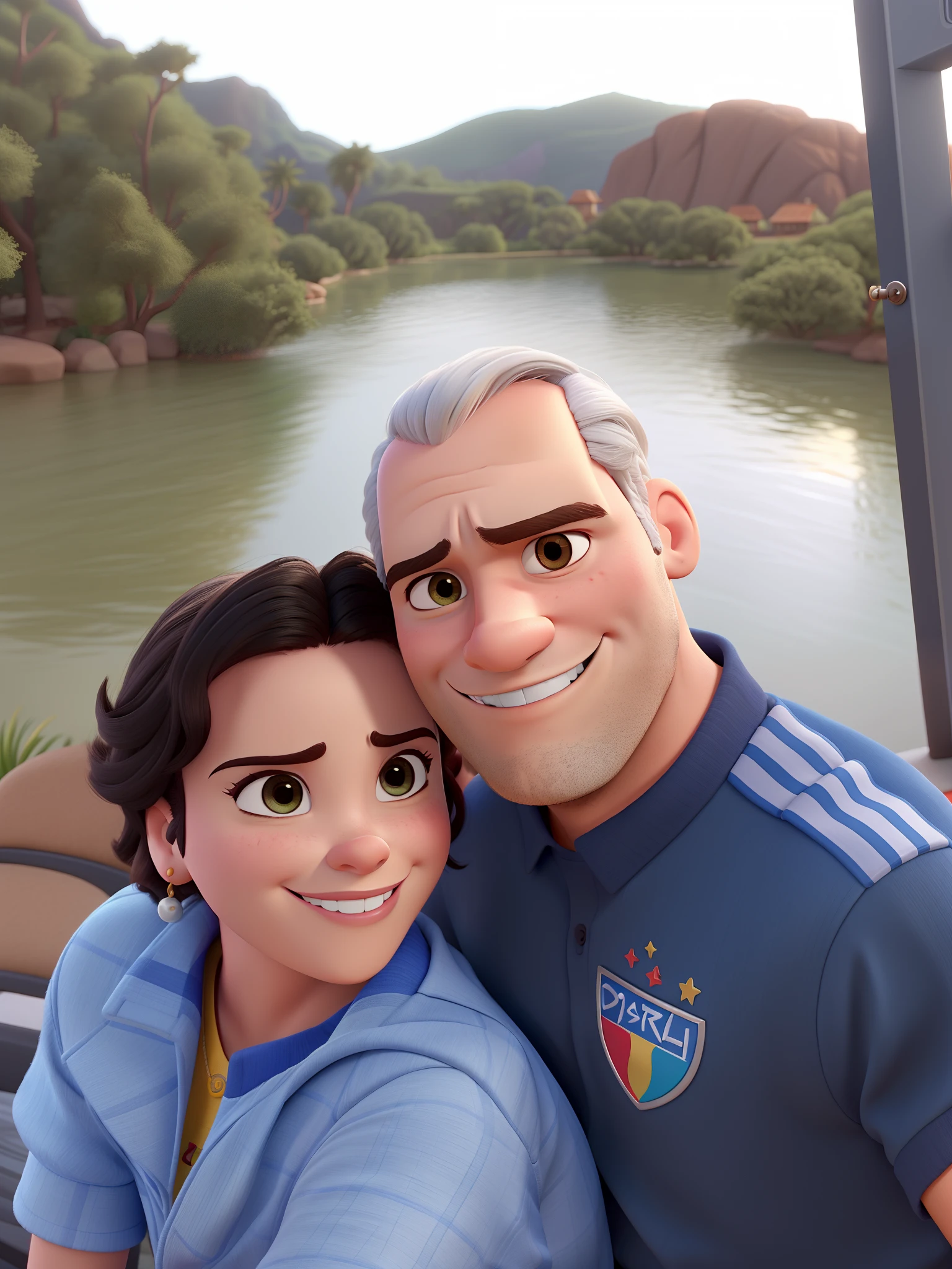 casal homem e mulher no estilo Disney Pixar, alta qualidade, melhor qualidade