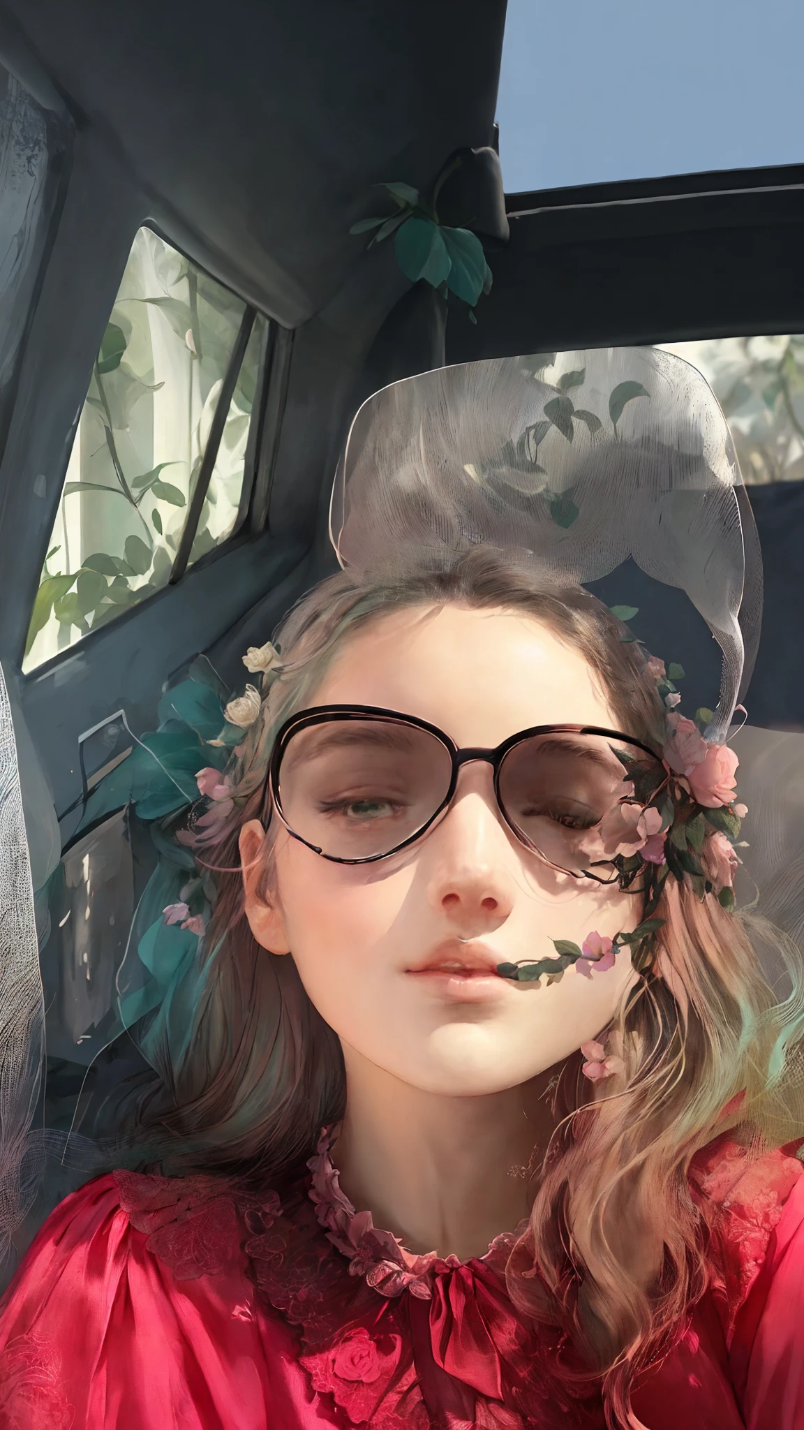 Fancy fancy fancy elegant botanical rose floral minimalism with a wave of flowers garden flowers flowing floating in hazy pastel pink, aqua green, damasco pastel, smoke fractal, flores mal-humoradas e massivamente realistas, octane rendering, Arte de parede Josephine, Isabel eu fui, Jean, Amy Castanho