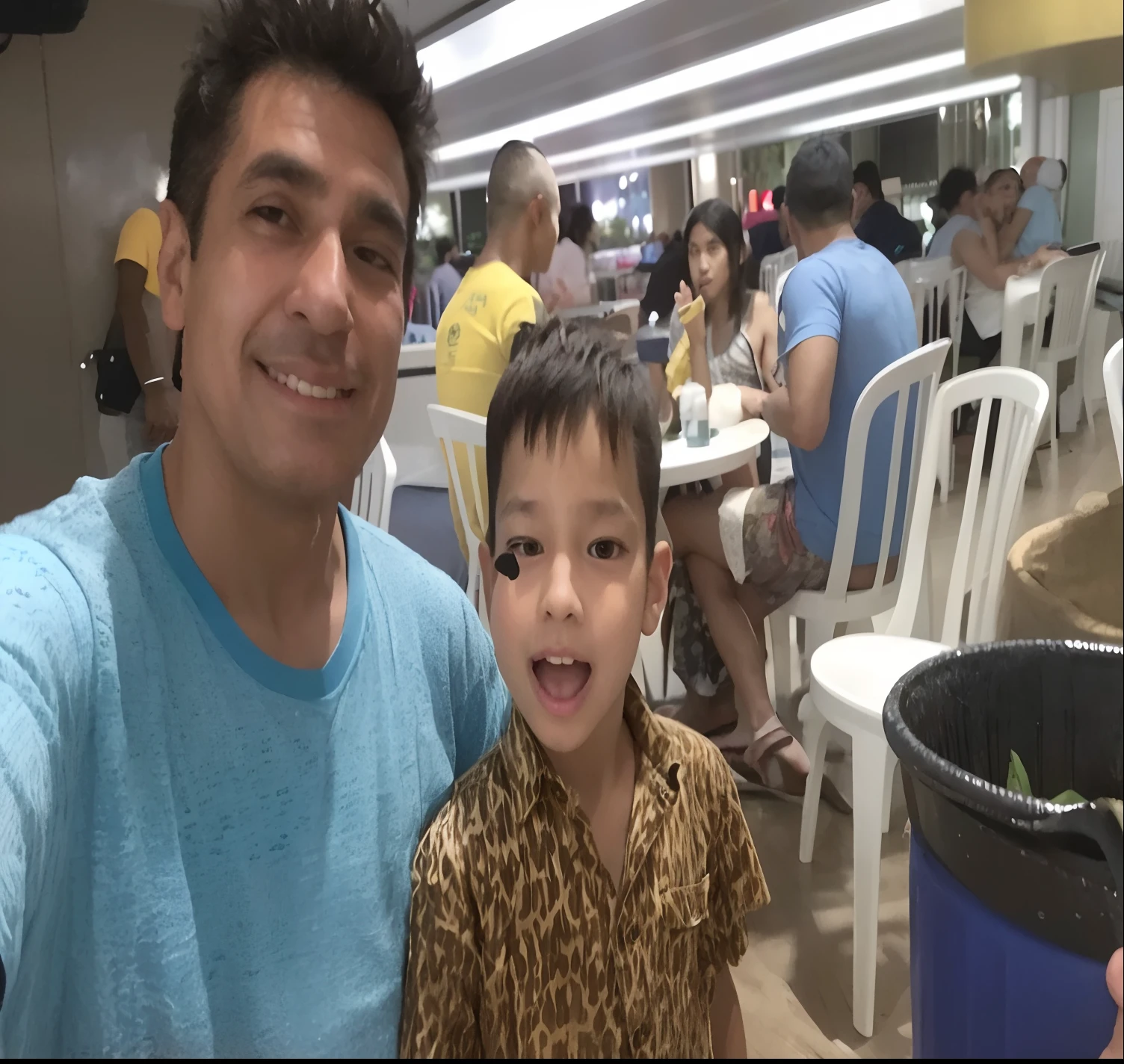 there is a man and a boy that are posing for a picture, by Nándor Katona, with a kid, caio santos, by Samuel Silva, edu souza, salvador, very very low quality picture, by Emerson Silva, daniel mirante, in sao paulo, icaro carvalho, by Luis Miranda, foto realista, carmelo blandino