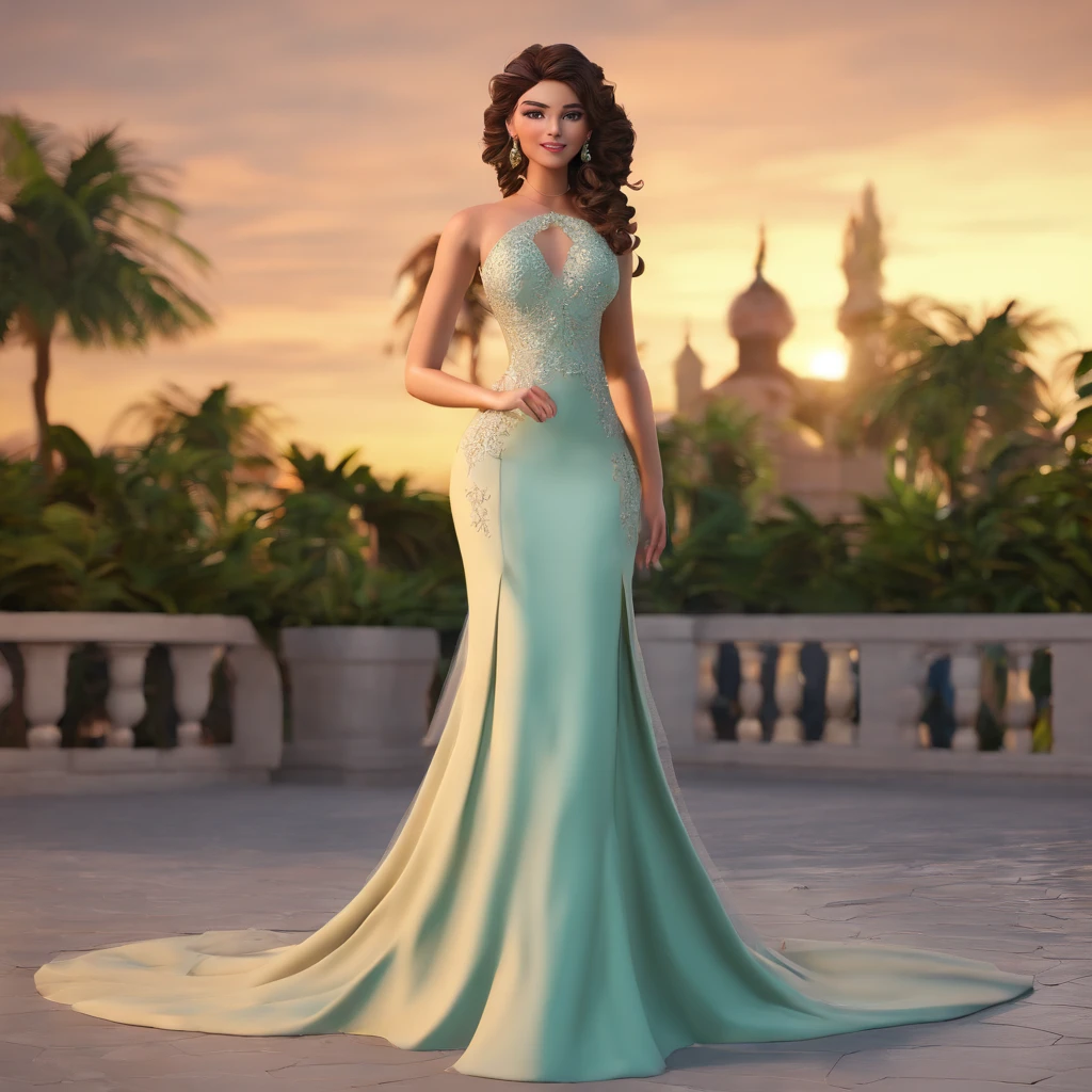 uma mulher com 18 anos, loira, cabelo cacheado, magra, vestido preto longo, olhos azuis, em um casamento, best possible quality