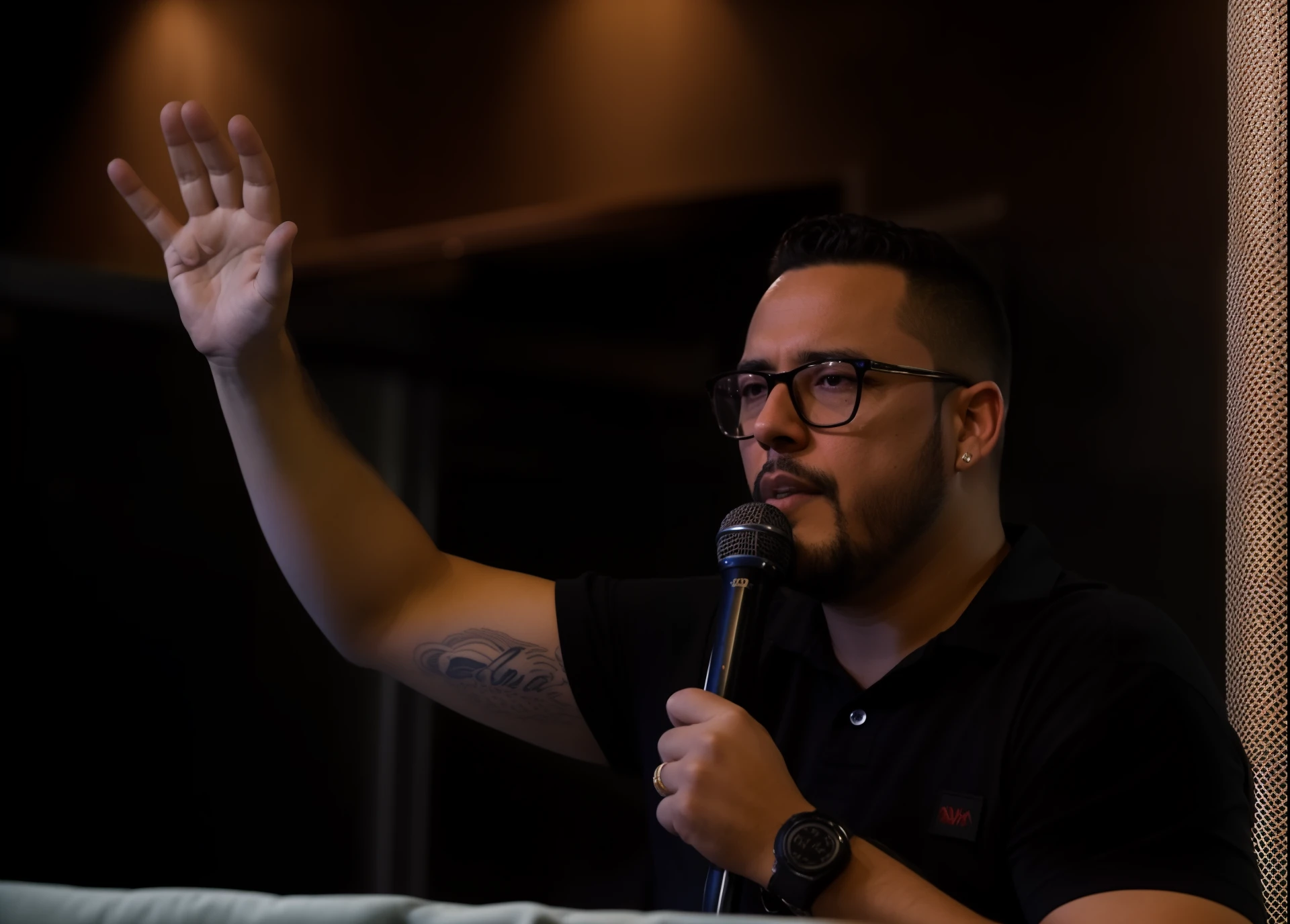 There's a man with a microphone in his hand, Joel Torres, Cristiano Orrillo, inspirado em Eddie Mendoza, Directed by: Eddie Mendoza, David Villegas, taken in the early 2020s, andres rios, victor maristane, José Moncada, Directed by: Byron Galvez, ástor alexander, Directed by: Alejandro Obregon