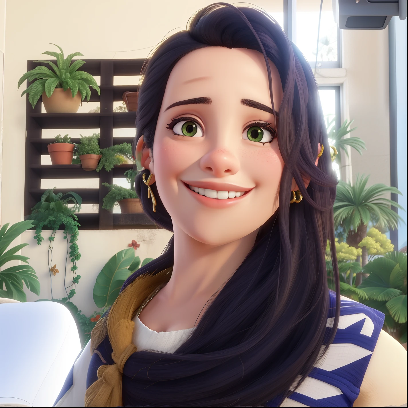 Mulher bonita e brasileira feliz