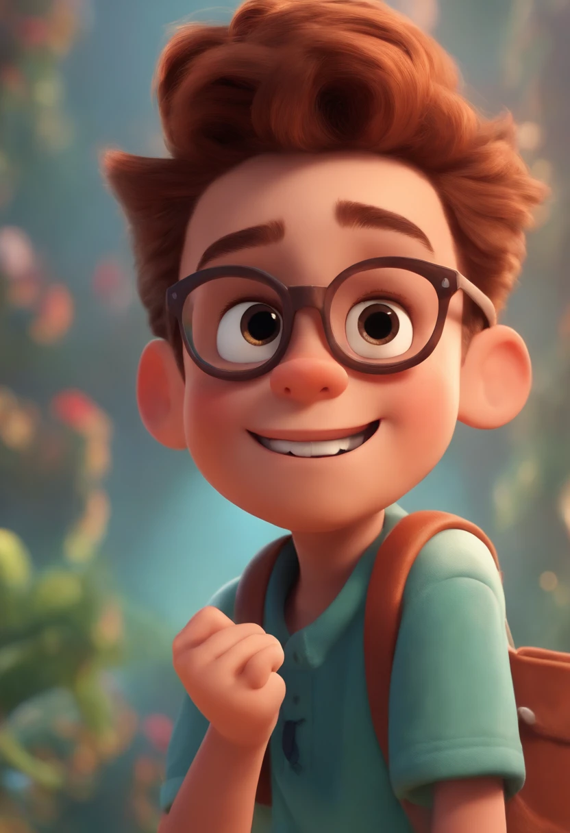 Image of a boy for a story in a YouTube video in Pixar format, He's the allabester, He's the class leader, He's outgoing, Playful and gets up for a lot of things