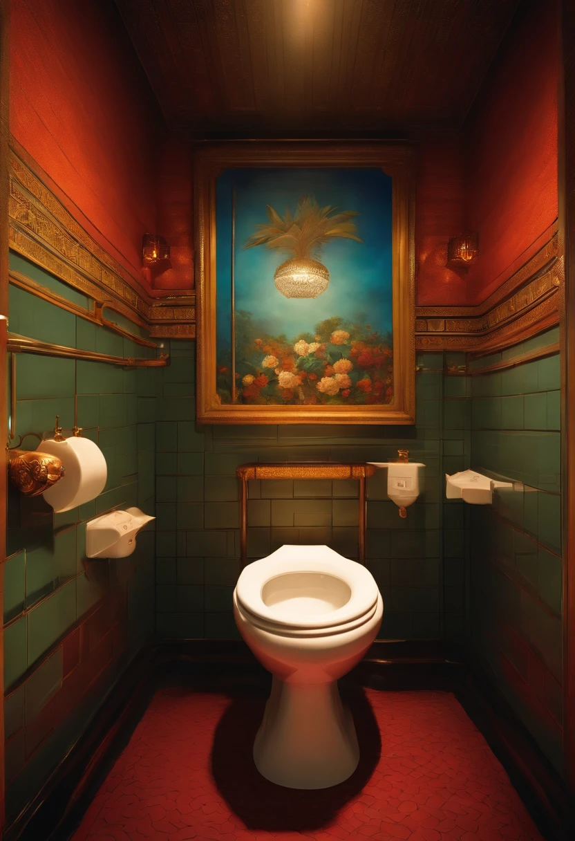 animesque toilet room serious faces