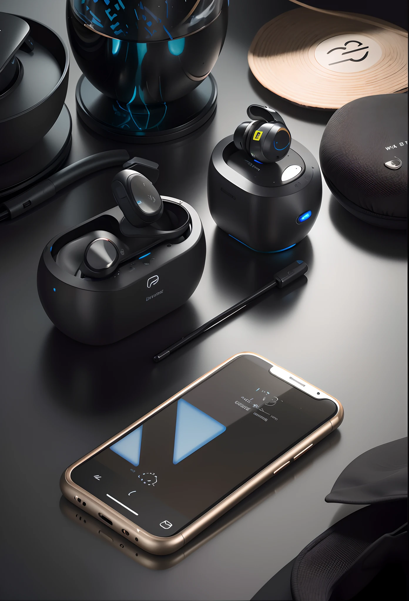 The headphones have a more detailed look treatment,And there are pictures from multiple angles