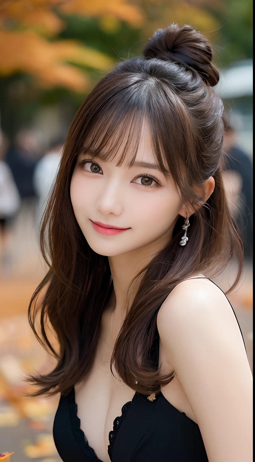 Tabletop, Highest quality, shape, Very detailed, finely, High resolution, 8k wallpaper, 完璧なダイナミックな構shape, Beautiful and exquisite,ランダムなcute髪,,Natural color lip, Bold sexy pose,smile、20-year-old girl、cute、Always blur the background,Perfect and beautiful face,Slim face and figure,Big eyes、Putting on gal makeup,Small face,Blurred Background,Elegant feminine face、smile、Actual Photos、Change pose randomly、Randomly change the shooting angle and position、Summer Fashion、evening