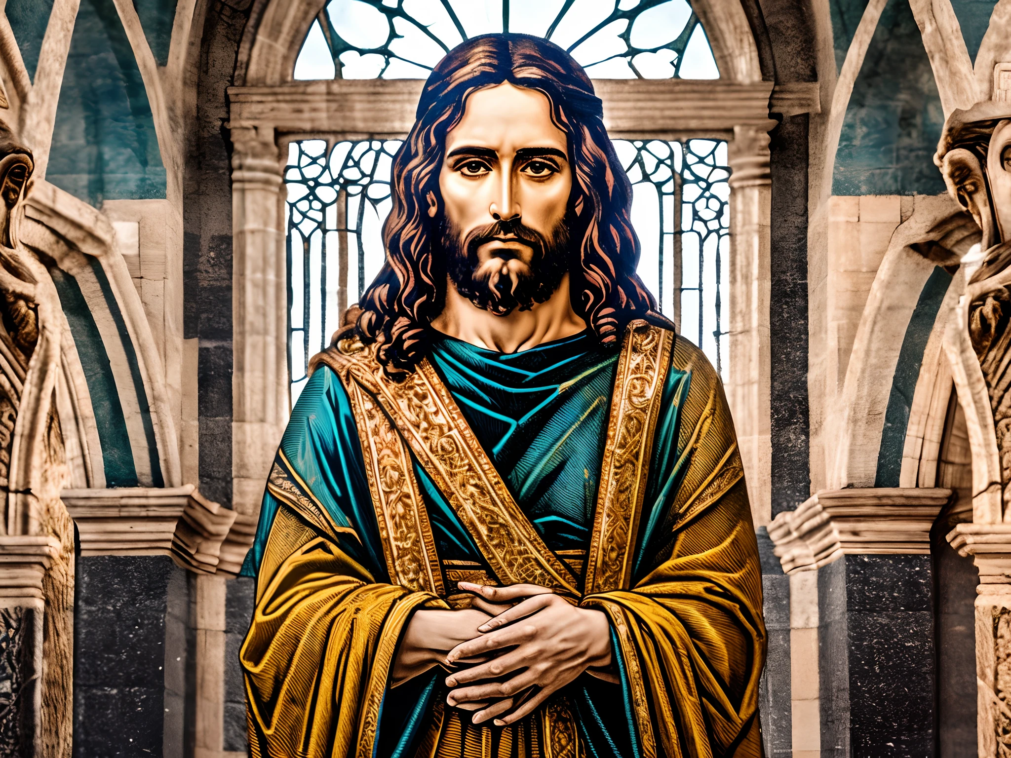 Jesus looking straight at the camera --auto --s2