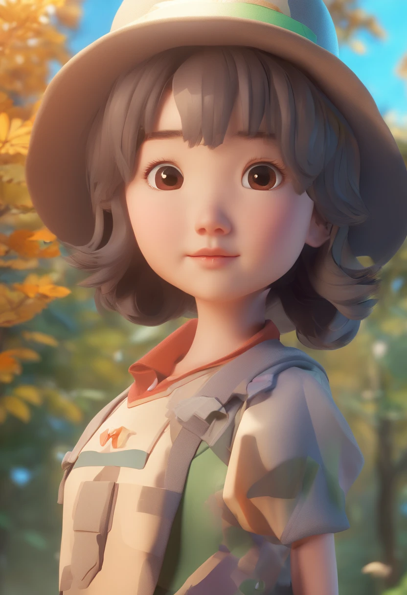 there's a boy who's playing in the woods, painting digital adorable, expressando alegria. Directed by: Krenz Cushart, Arte infantil em Artstation, garoto feliz, desfrutando de um passeio na floresta, inspirado em Goro Fujita, Directed by: Yeong-Hao Han, Jaeyeon Nam, inspirado em Yeong-Hao Han, Directed by: Kim Eung-hwan