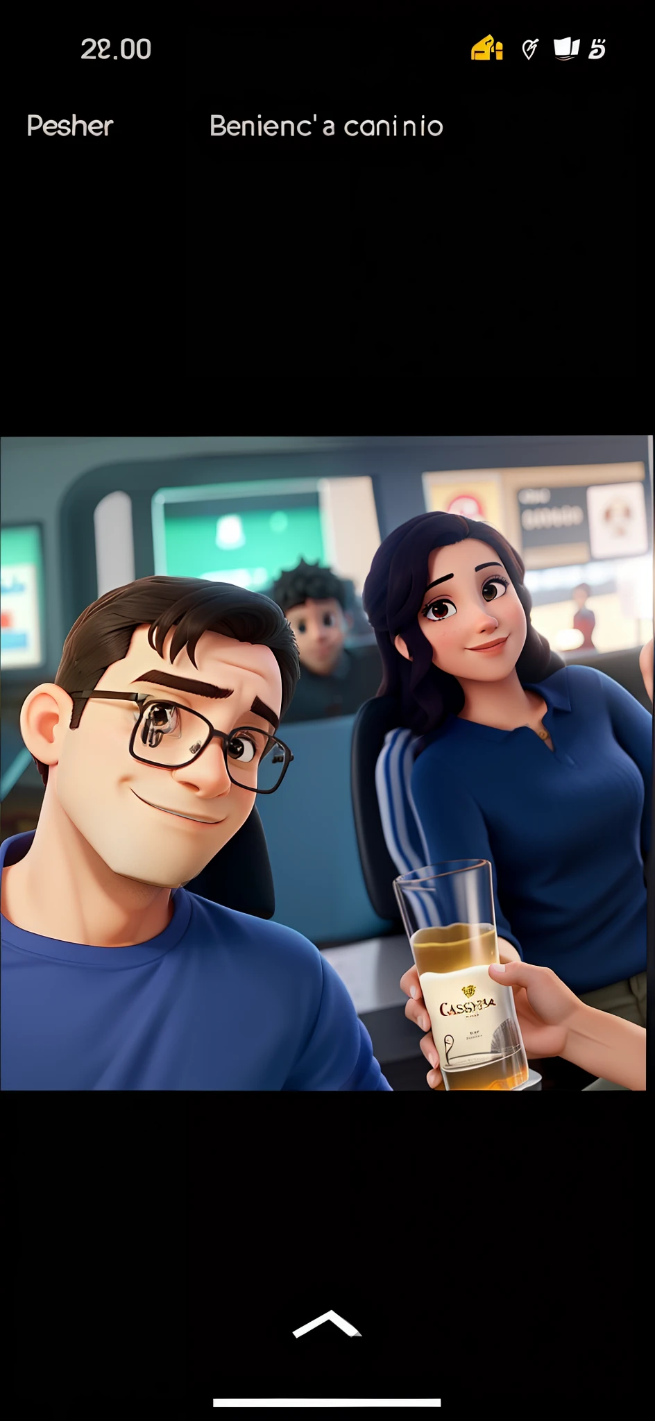 casal num bar se divertindo bebendo