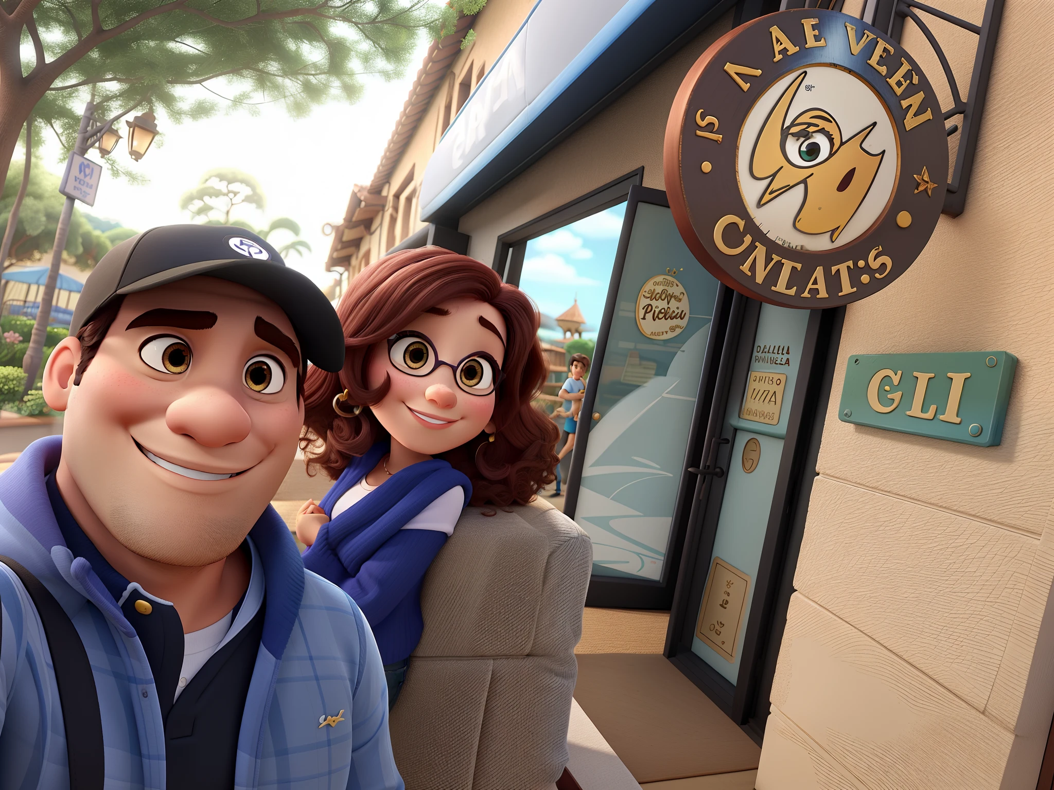 Casal estilo Disney pixar, alta qualidade, melhor qualidade