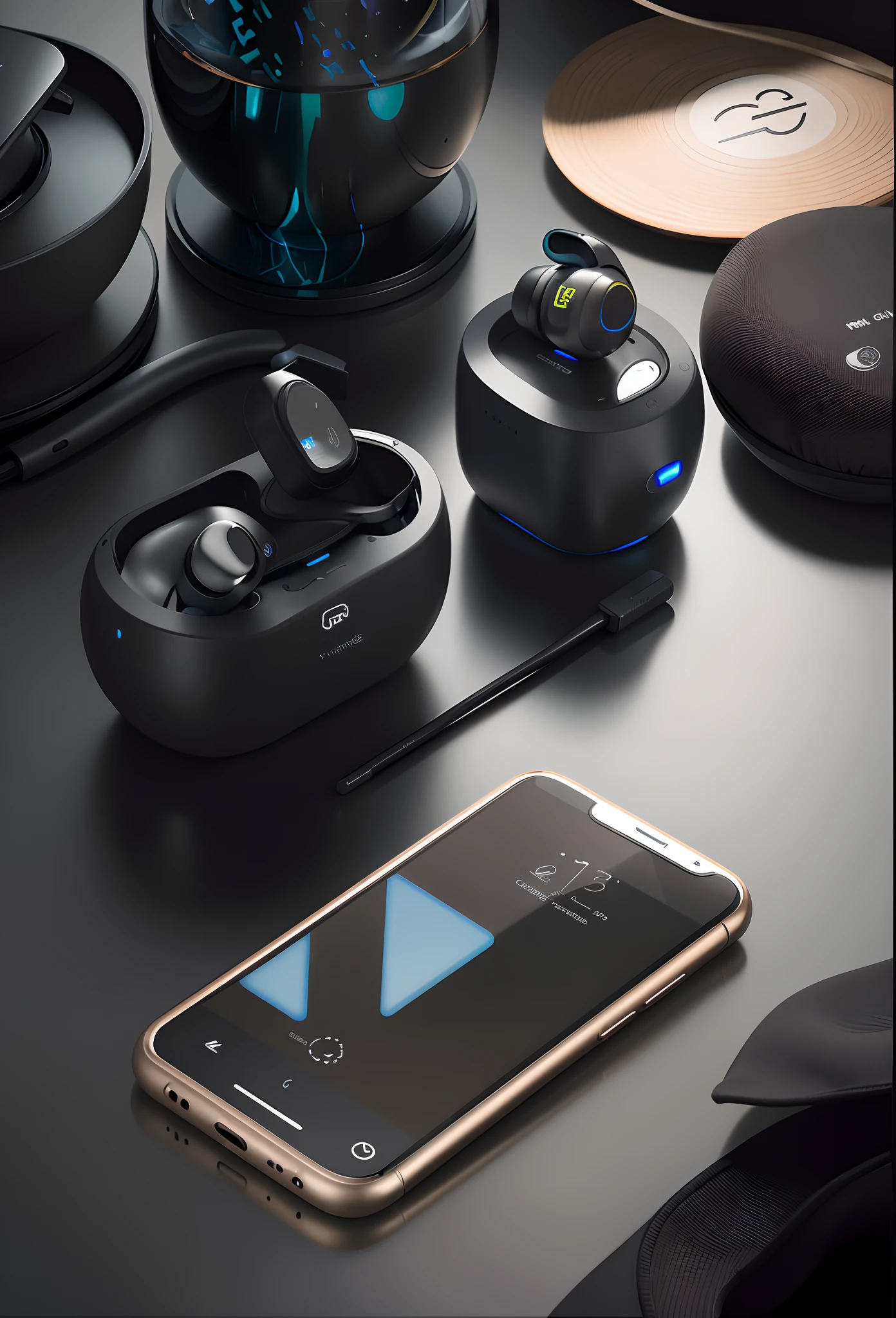 The earbuds charging compartment fills a lid to connect with the charging compartment and open，The connection is reasonable