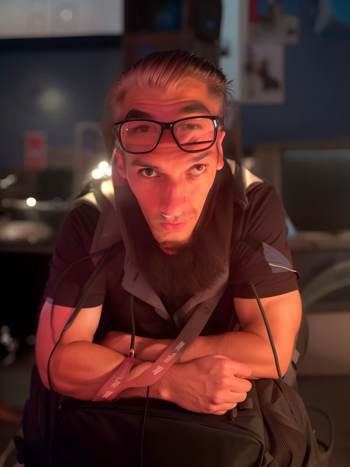 Man with a backpack and a blue cord around his neck, foto jornalista, andres rios, juan diaz canales, Eloy Morales, Alex Flores, david rios ferreira, danilo torres, Khyzyl Saleem, Directed by: Hugo Sanchez Bonilla, taken in the early 2020s, Carlos Ortega Elizalde, Tiago Zapata