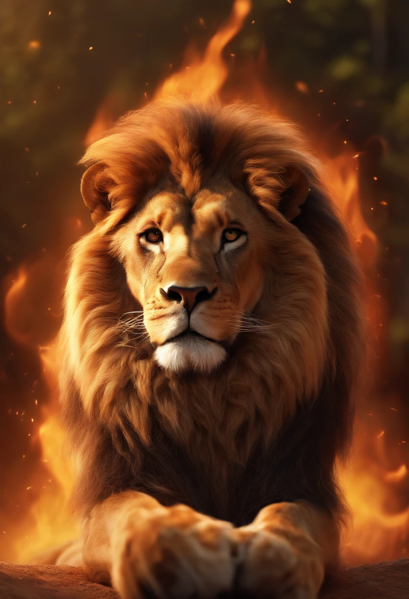 araffe sitting on its hind legs with a glowing paw, fire lion, lion, depicted as a 3 d render, lion body, artistic render, 2 d full body lion, with the mane of a lion, by Adam Marczyński, robot lion, lion warrior, aslan the lion, lion icon, rendered in cinema4d