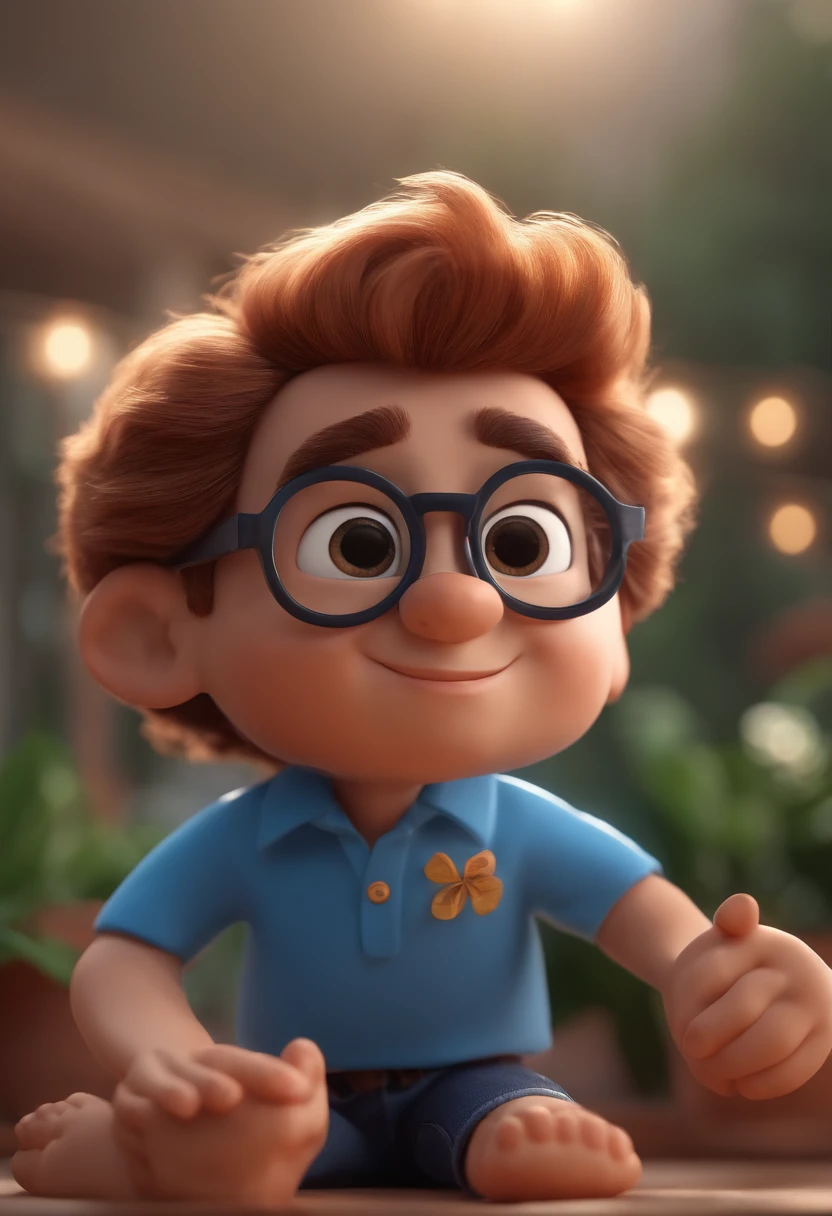 Cartoon character of a man with black glasses and a blue shirt, animation character, Caractere estilizado, animation style rendering, 3D estilizado, Arnold Maya render, 3 d render stylized, toon render keyshot, Personagem 3D, Personagem 3D, 3d rendering stylized, 3 d character render, personagem de desenho animado, Personagem de close up, Pose de personagem, (Estilo Pixar) (master part:1.2) (Bokeh) (best quality) (pele detalhada) (textura detalhada) (8k) (argila) (Cinematic lighting) (foco nítido