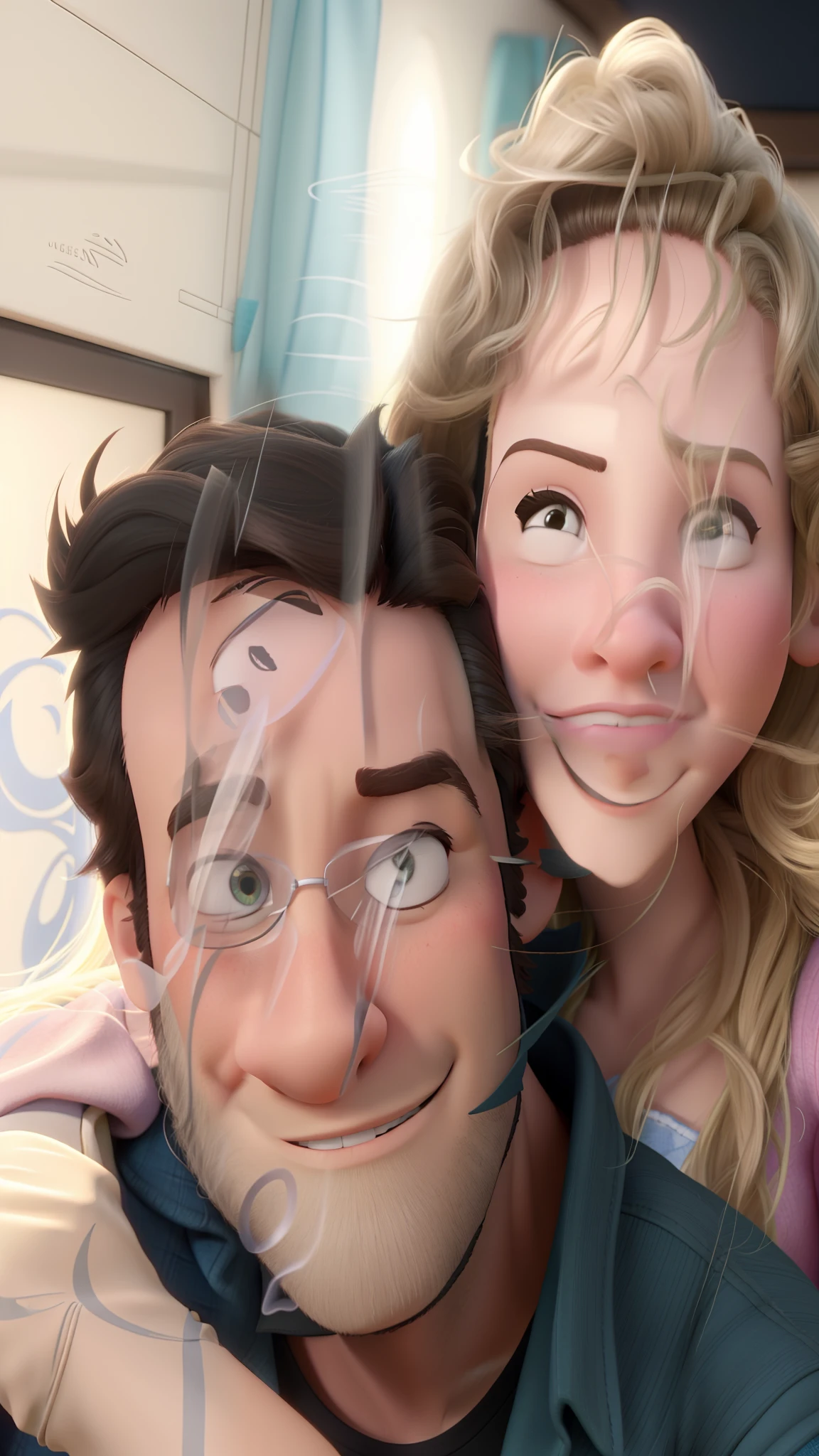 casal no estilo disney pixar, alta qualidade, melhor qualidade