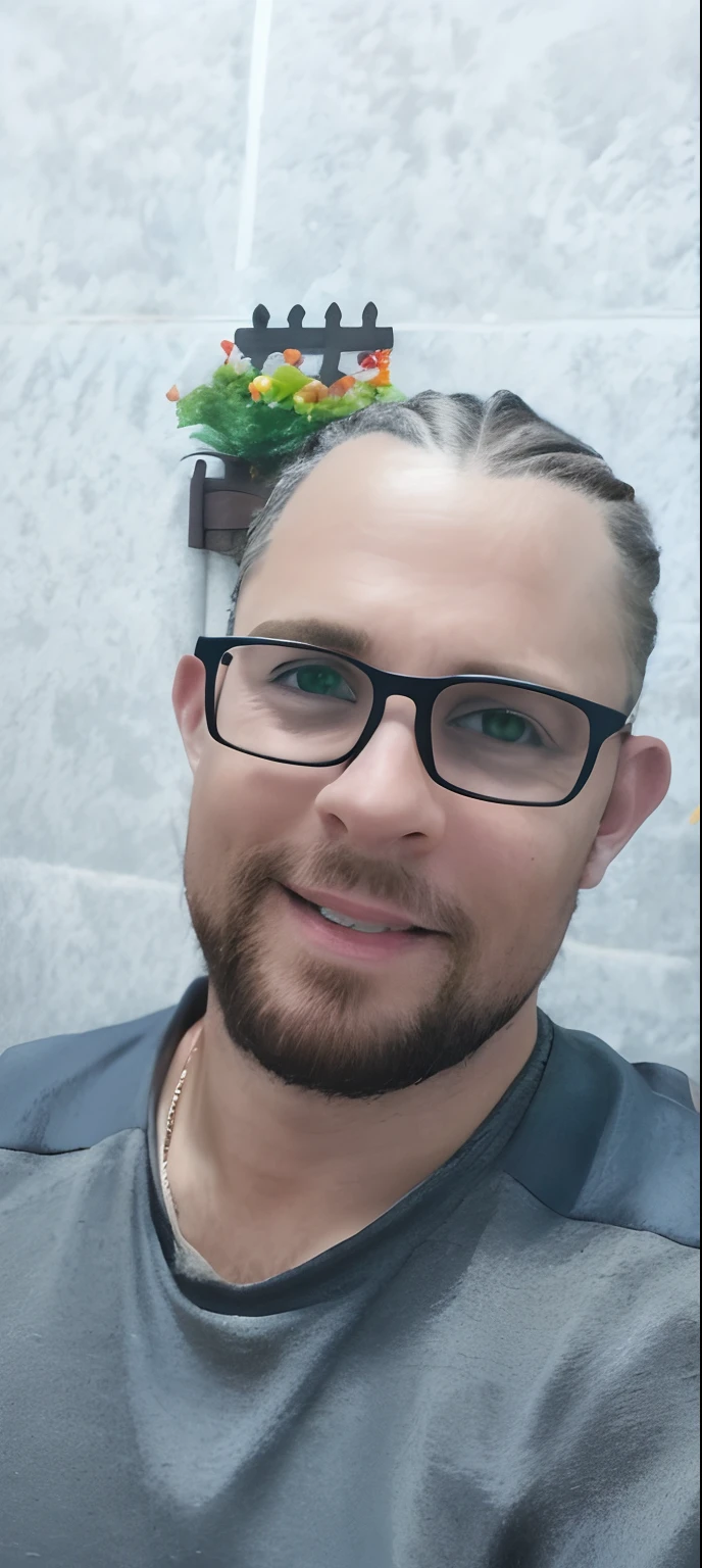 There's a man with braid in his hair, cerca de 3 5 anos, imagem de perfil, Taken in early 2020 Disney character Pixar style drawing HD