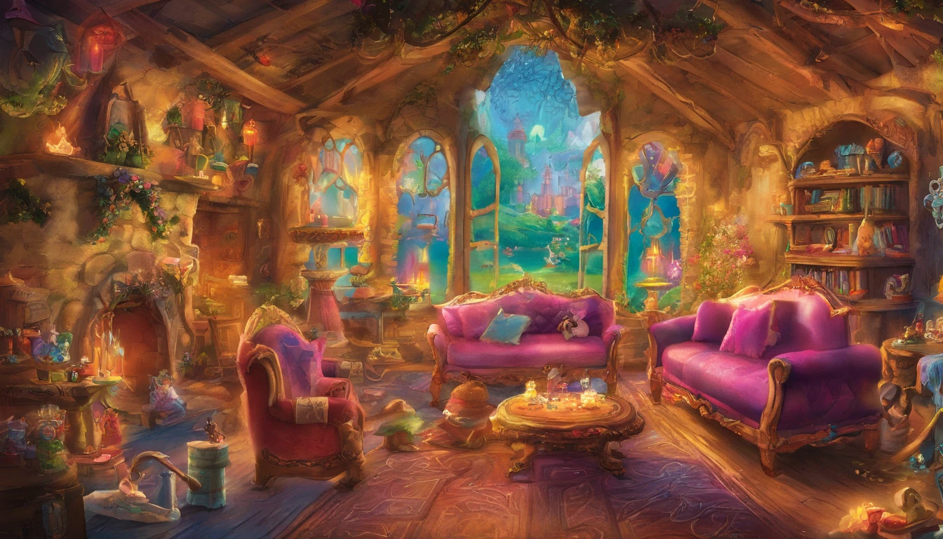 welcoming living room,Vivid and bright,Young dad smashed a toy car,Panic,Helpless,Picture book illustration segmentation