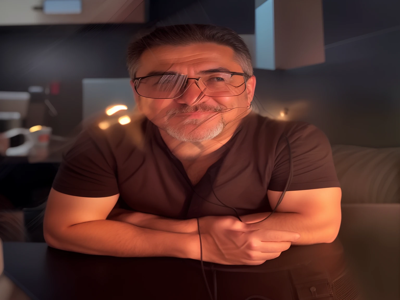 there is a man taking a selfie with a cell phone, Fotografia selfie 8k, imagem de qualidade muito baixa, imagem frontal, Retrato tirado 8 K, Postagem no Reddit, rosto suado, Homem de 4 0 anos, selfie de um homem, Joel Torres, staring directly at camera, looking-into-camera, cerca de 3 5 anos, Tony Sandoval, foto de perfil headshot