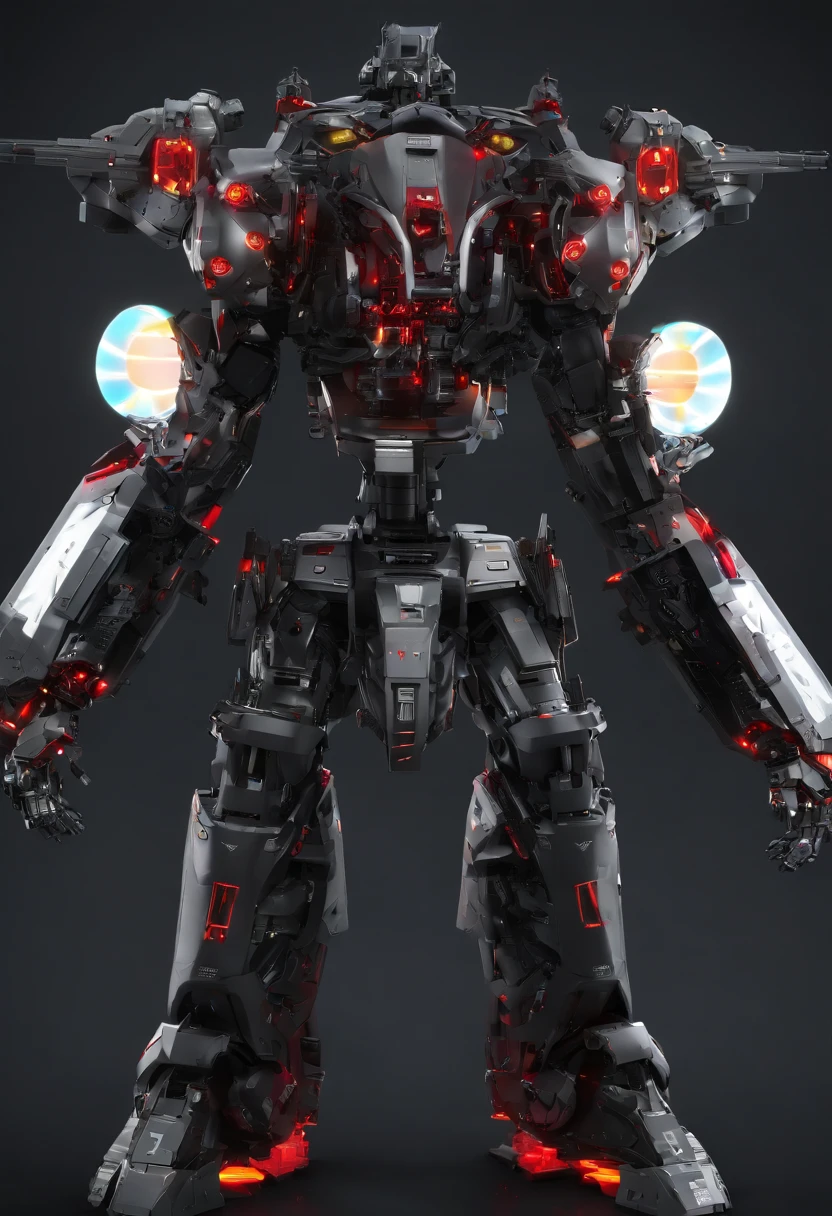 Gundam Mecha , Science-Fiction, Front view, sense of technology, c4d, OC renderizador, Motor irreal, High detail, industrial design, 8k HD, Luz de estudio, Retro (high quality,4k,8k,highres,masterpiece:1.2),ultra-detailed,(realistic,photorealistic,photo-realistic:1.37), Male Angel，Alas emplumadas negras，futuristic knight,black armor with fiery red magma details,sun-colored eyes, fair skin, curly red and black hair, holding a sword emitting magma and lights， dynamicposes， postapocalyptic， Fondo de la ciudad destruida， Science fiction， HDR， Trazado de rayos， NVIDIA RTX， Hiperresolución， Irreal 5， Sub-Surface Scatterring， Texturas PBR， Post-procesamiento， Anisotropic filtering， Profundidad de campos， Maximum clarity and sharpness， tricotomía，8K original，（Luminous Particle：1.4），（CG muy detallado，Fondo de pantalla de Unity 8k，Cinmatic Lighting，Brillo del destello de la lente），Reflectores，foco nítido，Toga negra.