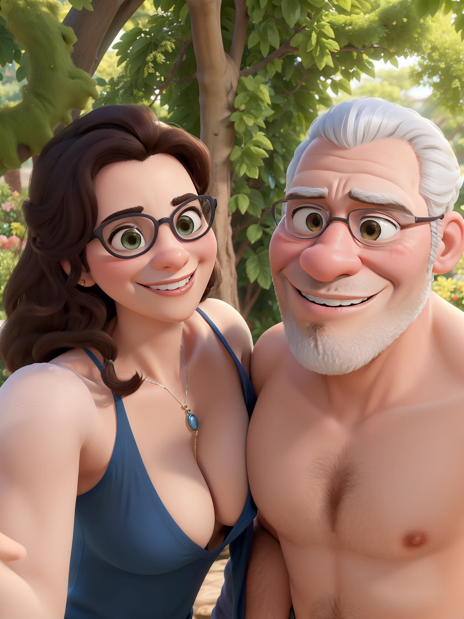 Obra-prima, de melhor qualidade, um casal romantico, casal homem e mulher no estilo Disney Pixar, alta qualidade, melhor qualidade