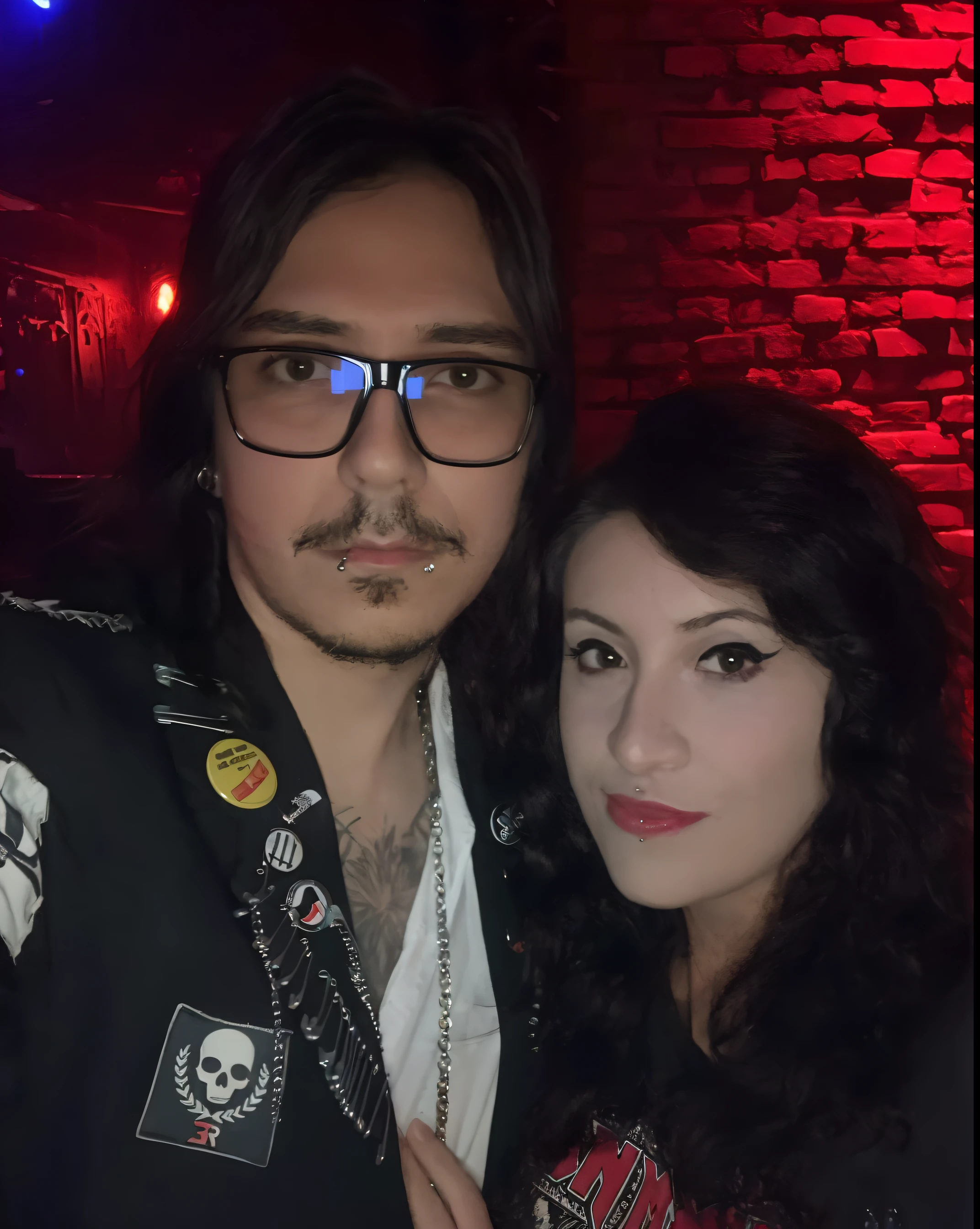There's a man and a woman posing for a picture in a bar, imagem de perfil, Sakimichan e Frank Franzzeta, foto de perfil, taken in the early 2020s, foto de perfil 1024px, Mohamed Reda e HR Giger, Ayanamikodon e Irakli Nadar, Postagem no Reddit, com octanagem