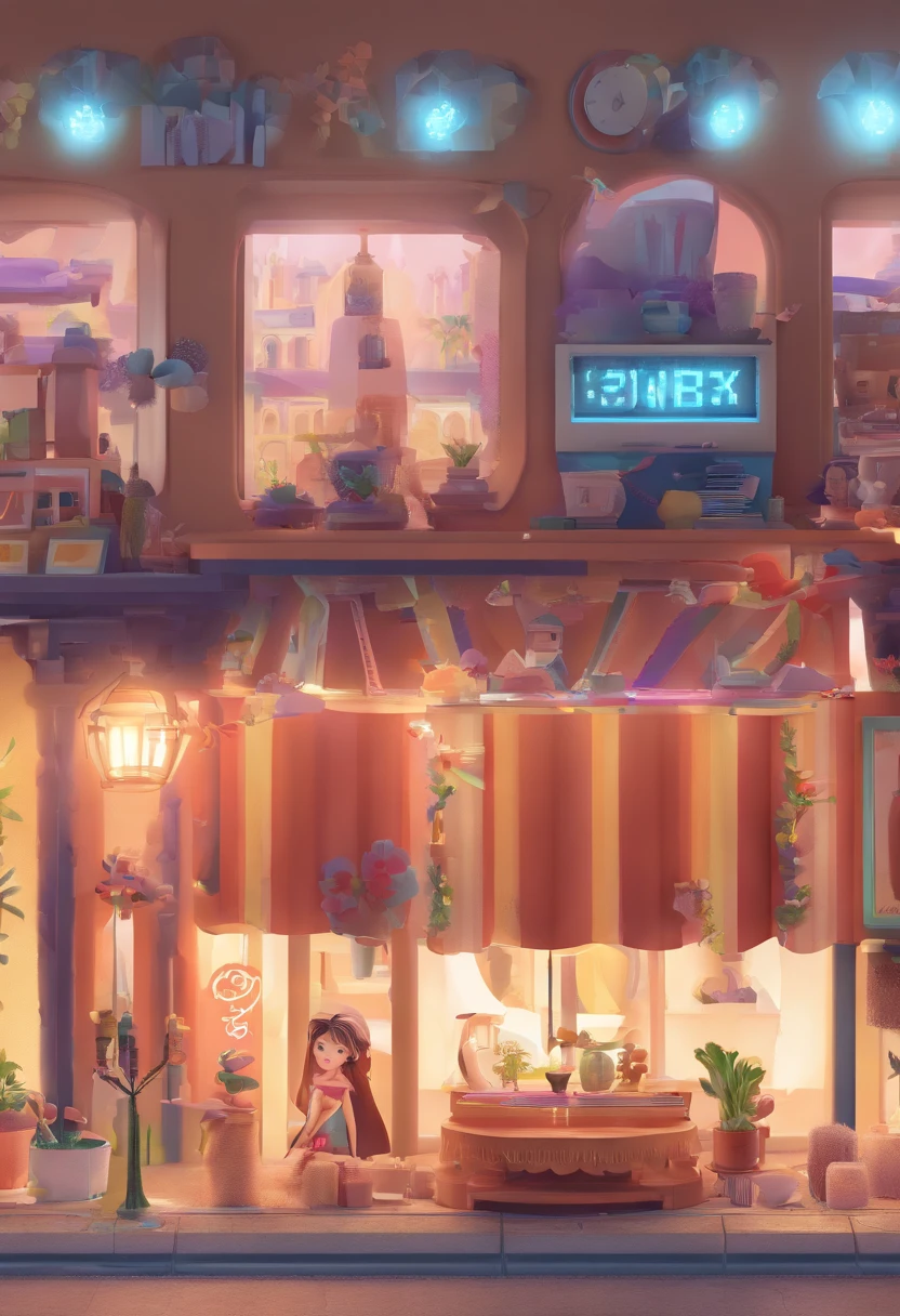 best quality, master part, fotorrealista, extremamente detalhado CG unidade 8k papel de parede, Chibi,1girl, Elsa,sozinho, cheio_corpo, sorrir, Olhando_em_visualizador, ao ar livre,