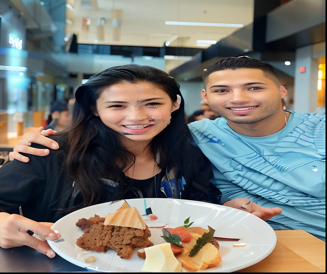 There are two people standing in a mall with a man and a woman, Directed by: Nandor Soldier, imagem de perfil, david rios ferreira, edu souza, andrea rocha, Directed by: Felipe Seade, Ronaldo Nazario Fenomeno, Postagem 4k, 4 k post, foto do perfil, Ronaldo Luis Nazario da Lima, Carmelo Blandino, Dan dos Santos