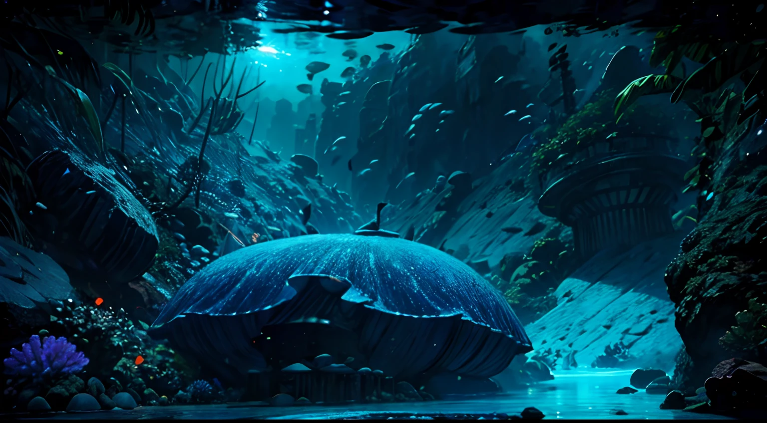 La mejor calidad,Ultra detallado,realista:1.37,Escena submarina,Abismo oscuro,Criatura oculta,Plantas marinas detalladas,Poca luz,Deep-sea exploration,Naufragio sumergido,Rayos de sol lejanos,Misterioso azul profundo,ethereal glow,Silencioso y sereno,agua turbia,Mythical Sea Creature,Strange Shadows,profundidades inexploradas,Desvelando secretos,peligro al acecho,Belleza fascinante,Misterios invisibles,calma y tranquilidad,oscuridad insondable,Secretos de las profundidades,Mundo submarino encantado,Immersing yourself in the unknown,Silencio espeluznante,Arrecife de coral tenuemente iluminado,vivid colors,Vida marina palpitante,Biodiversidad espectacular,Bancos de peces danzantes,Plantas submarinas que se balancean,Espectacular arquitectura submarina,Peaceful and surreal,conchas marinas susurrantes,Maravillas por descubrir,Tesoros submarinos escondidos