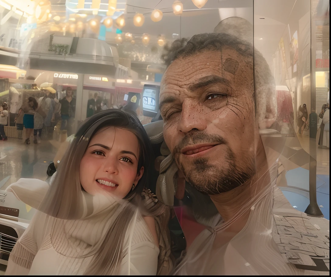 There are two people standing in a mall with a man and a woman, Directed by: Nandor Soldier, imagem de perfil, david rios ferreira, edu souza, andrea rocha, Directed by: Felipe Seade, Ronaldo Nazario Fenomeno, 4 k post, Postagem 4k, foto do perfil, Carmelo Blandino, Ronaldo Luis Nazario da Lima