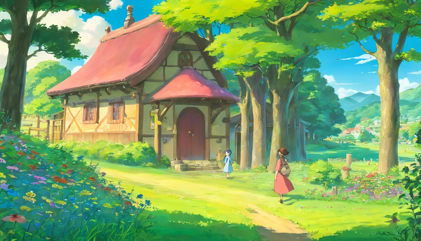 On the meadows of the farm