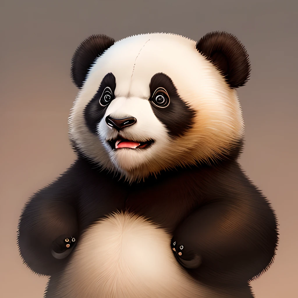 Ultra-realism、masterpiece、Highest quality、Film Grain、solid green background、(((Panda、着ぐるみを着た人みたいなPanda、Arms crossed、Grin、Stand with your feet apart)))、(Wow smile)、(Pandaは恨めしそうに見つめている:2)、far and near method, ((masterpiece, best quality, ultra detailed, 8k, photorealistic, hyperrealistic photo)),