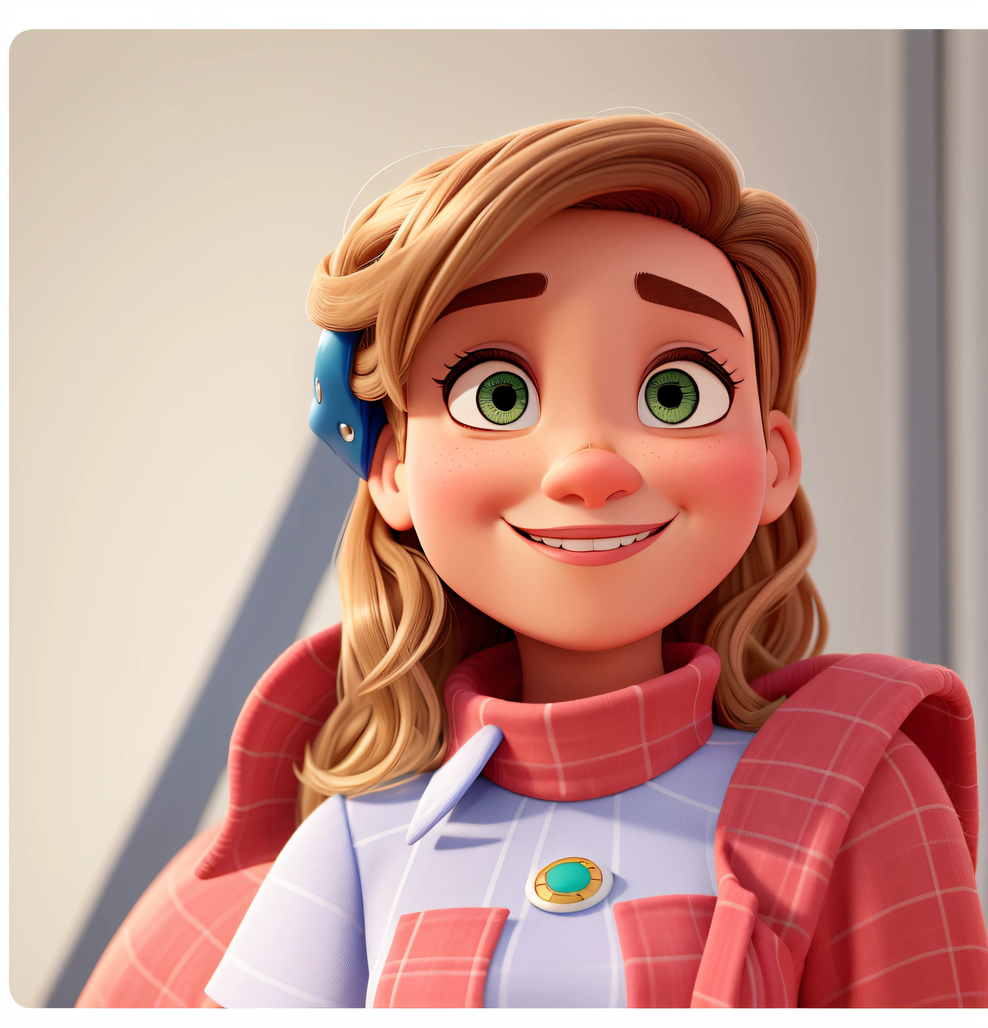 Uma mulher loira  uma estilo disney pixar, alta qualidade, melhor qualidade