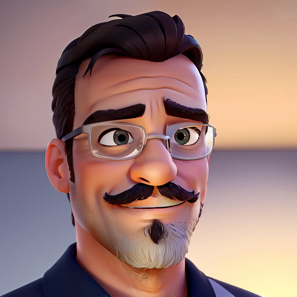 Homem corpo sarado, 42 anos, cabelo e barba um pouco grisalha, With eye Glasses