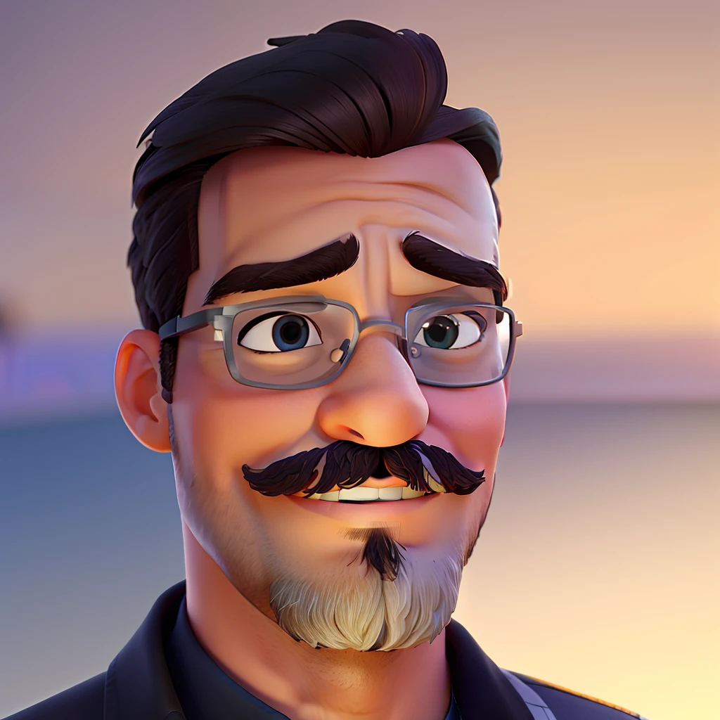 Homem corpo sarado, 42 anos, cabelo e barba um pouco grisalha, With eye Glasses