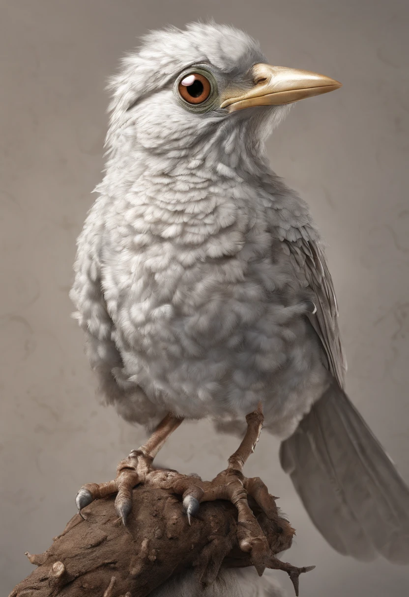 Bird transforming into a  in realistic style