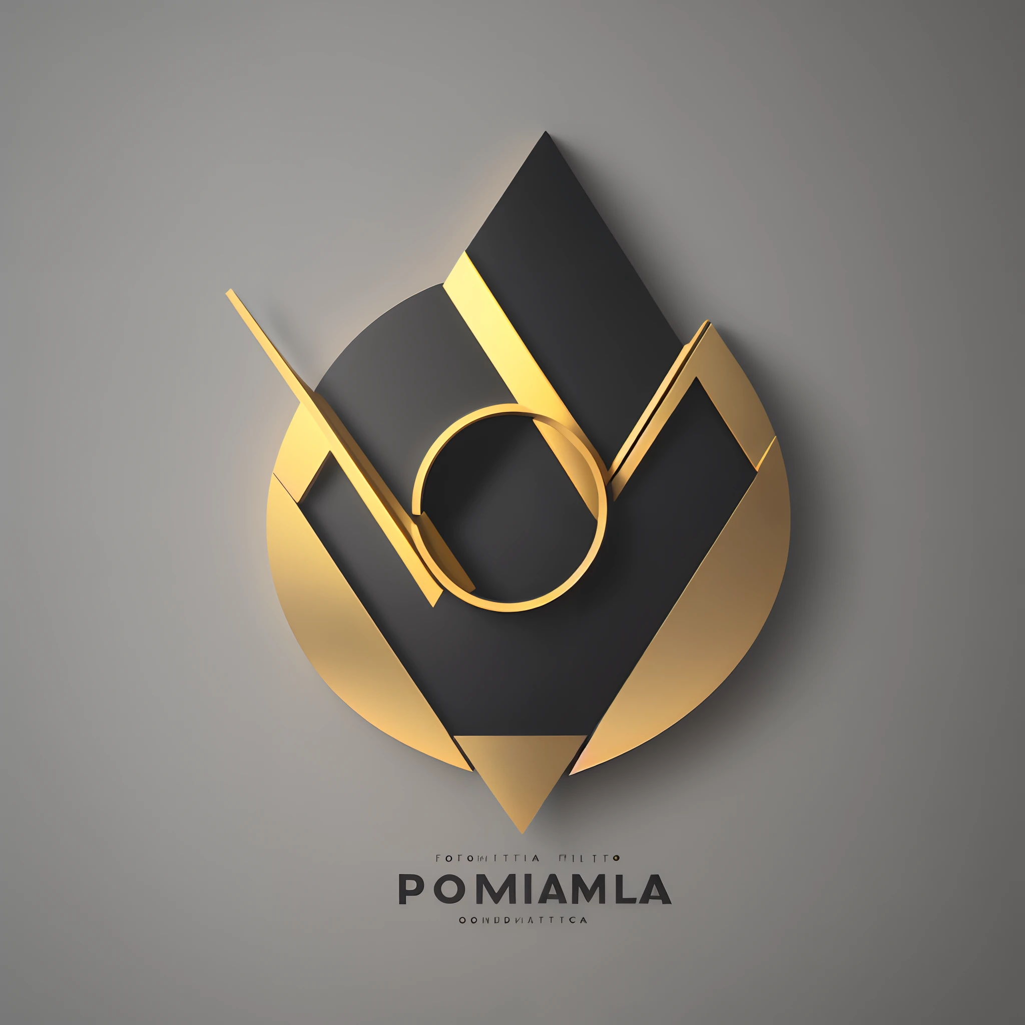 Create a minimalist brand logo using the golden ratio, fotometro e o nome poronga filmes