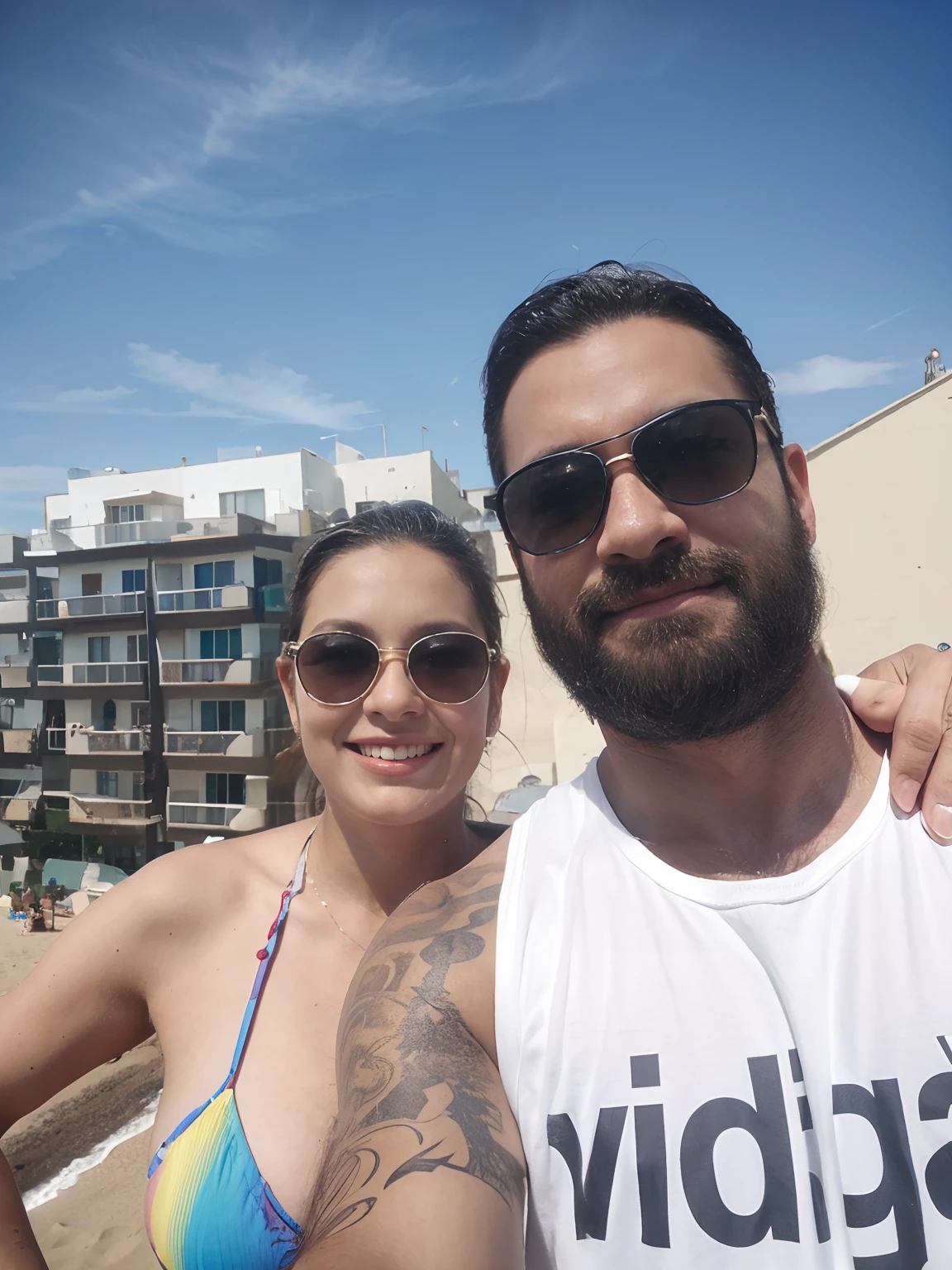 Eu na praia
