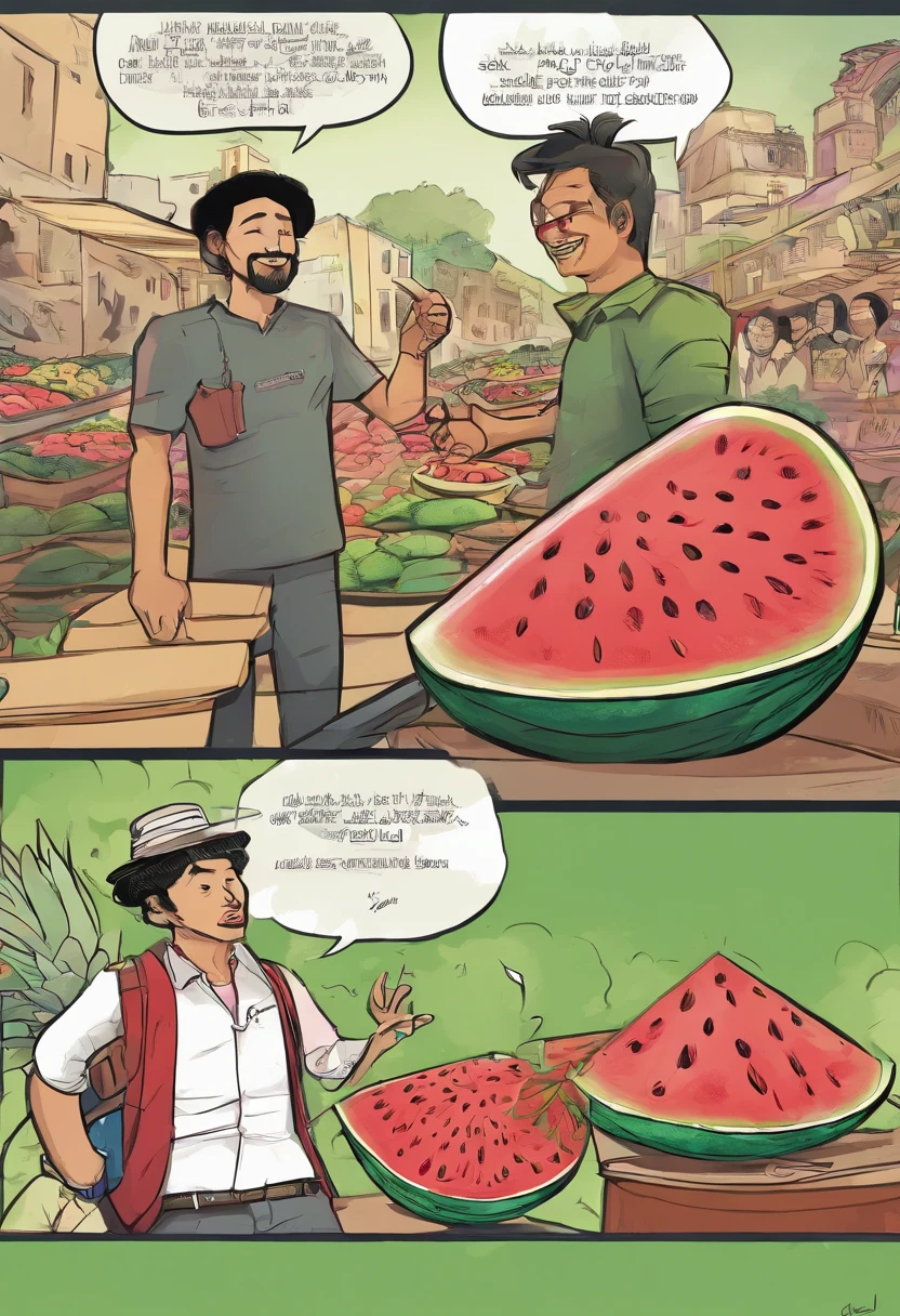 Indonesians give watermelon to Palestinians