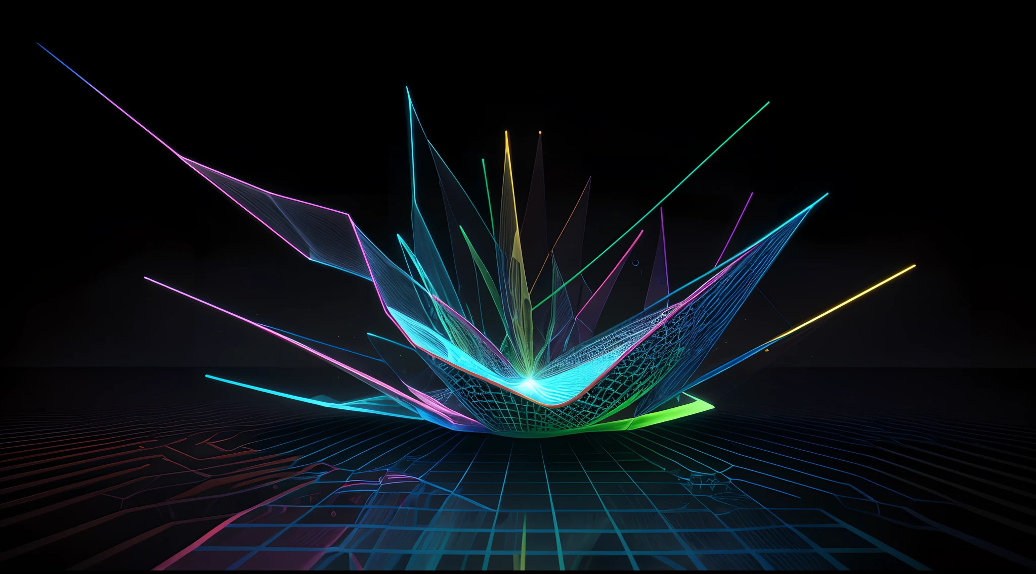 Engaging 3D visualization featuring stunning graphs、glinting