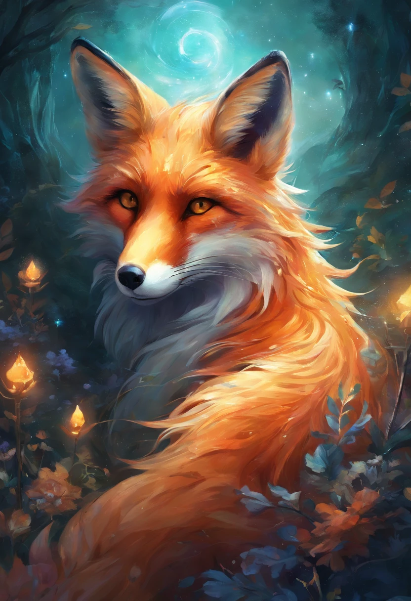 Mysterious fox, Look straight into the soul, Sneaky look, In space, paradox, In time and space.