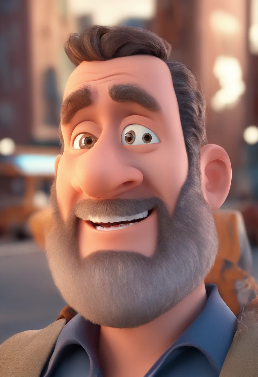 Smiling Man Illustration, sorriso insano, Homem de pele marrom com um sorriso gigante, happily smiling at the camera, sorriso atrevido, he's smiling, sorriso muito grande, Macho sorridente, foto de perfil headshot, rindo sorriso enorme, desenhando no estilo de Arte 3D, c4d, fundo de cor branco puro, estilo disney, estilo pixar render ilustracao Super Detalhe, 8k