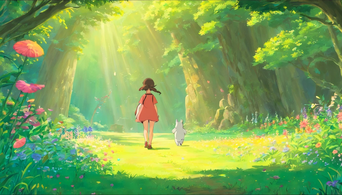 A background full of childlike innocence, Luminism, Ghibli-like colours, bloom, masterpiece, UHD, ccurate