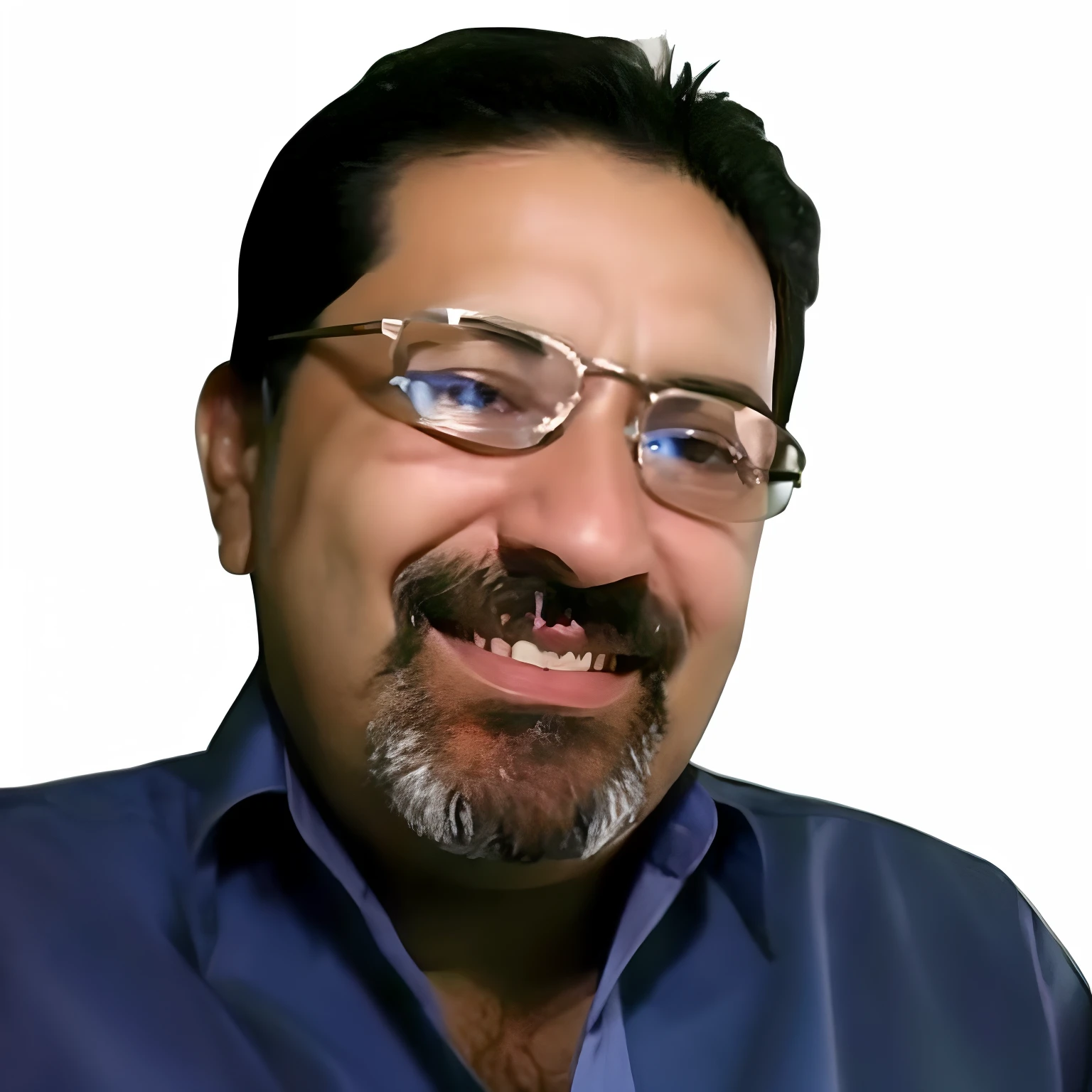 Smiling man with glasses and beard wearing blue shirt and glasses, Ahmad Merheb, david rios ferreira, Arauto Ortega, Carlos Ortega Elizalde, Emad Mostaque, ignacio fernandez rios, luiz escanuela, Salustiano Garcia Cruz, Farid Ghanbari, Hicham Habchi, Mahmud Barzanji, Mohamed Chahin, Sayem Reza