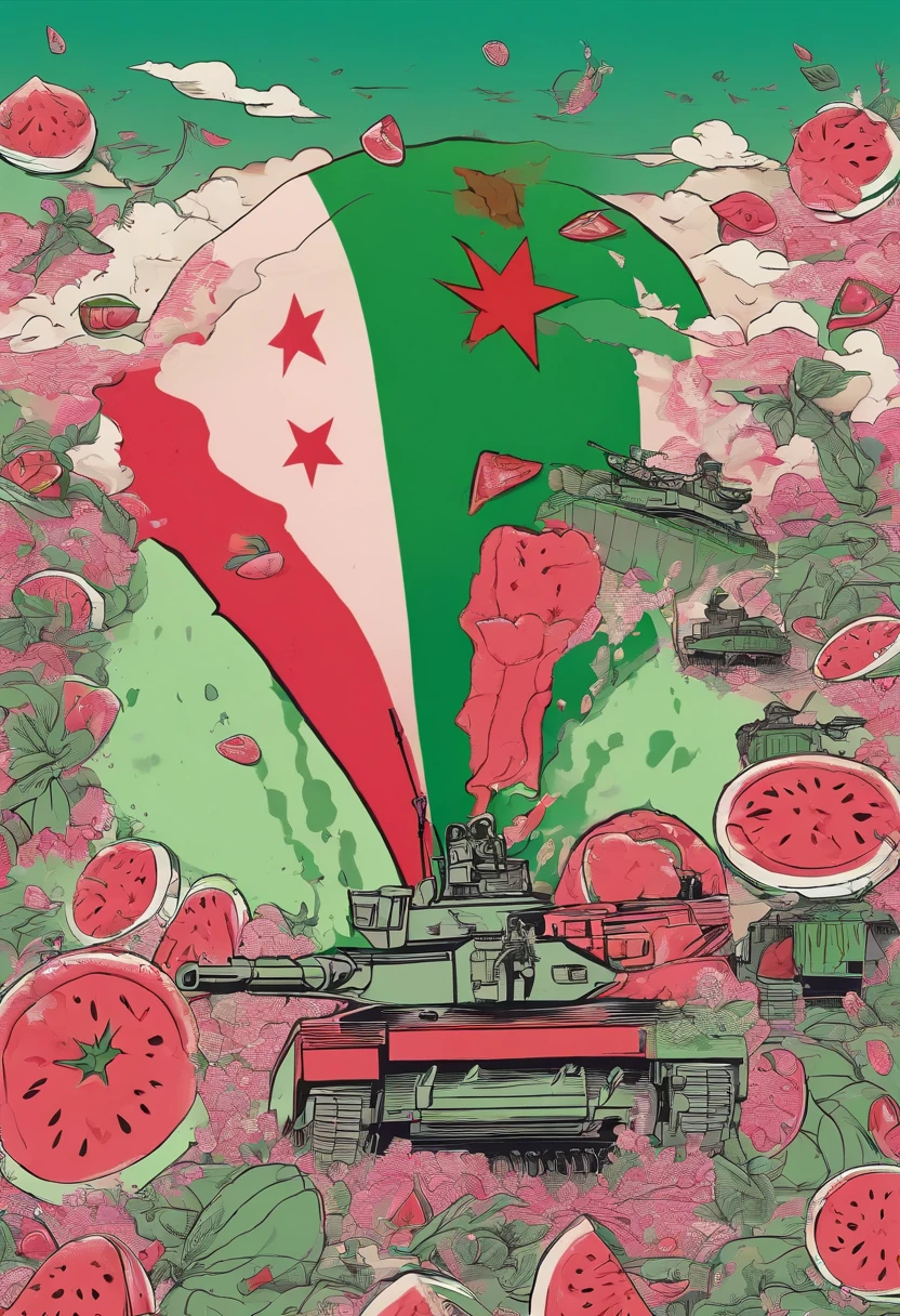 Palestinians put watermelons in bomb tanks and attack Israel with them. Watermelons instead of bombs will destroy Israel. Bomb replacement watermelon WILL DESTROY ISRAEL'S BUILDINGS