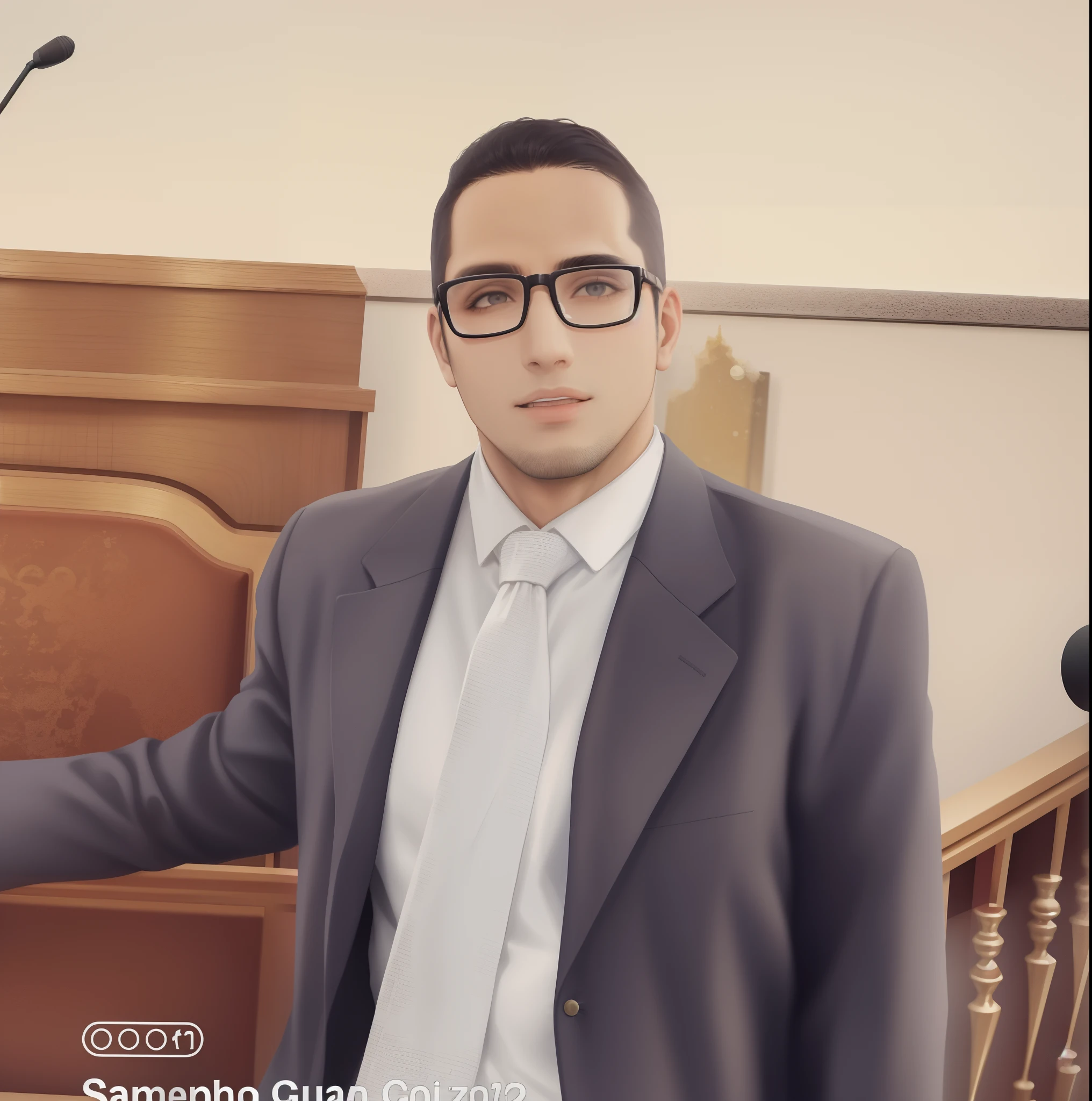 Man in suit and tie standing in front of a microphone, Mohamed Chahin, Emad Mostaque, Mohamed Reda, imagem profissional, Ahmad Merheb, Amr Elshamy, No Egito, wearing a suit and glasses, taken in the early 2020s, Salustiano Garcia Cruz, Imagem, imagem de qualidade muito baixa